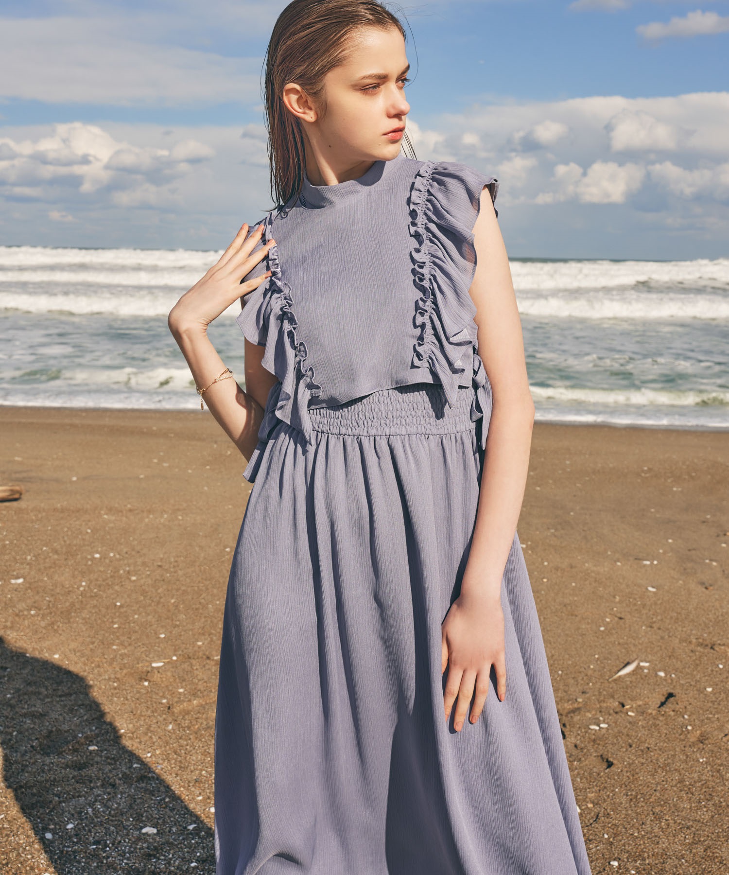 フリルベストセットワンピース | ロングワンピース | NOELA OFFICIAL