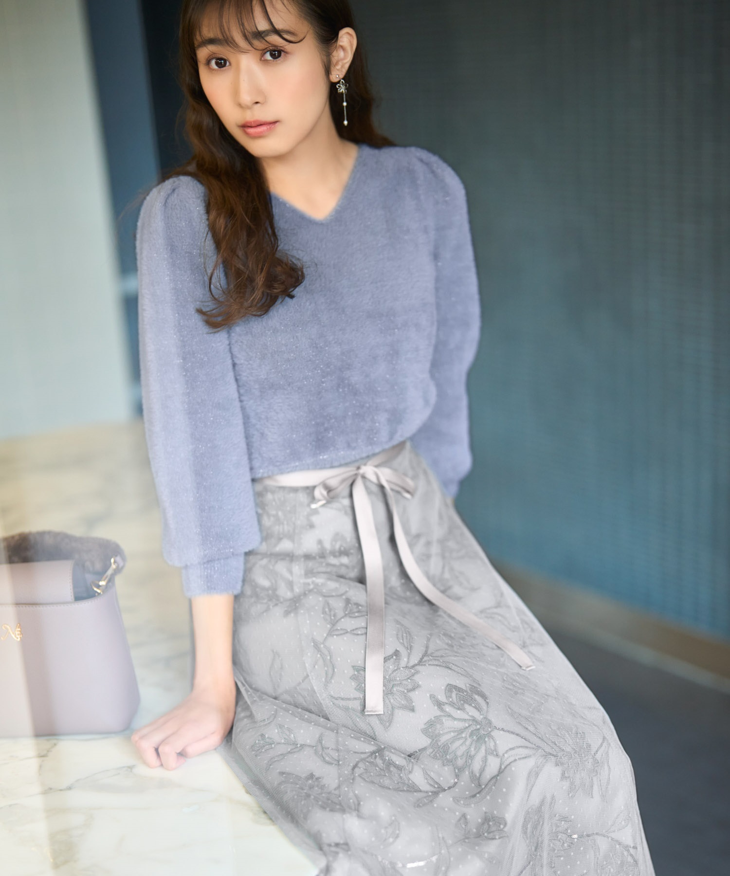 SSサイズあり】スパンコール刺繍スカート | フレアスカート | NOELA