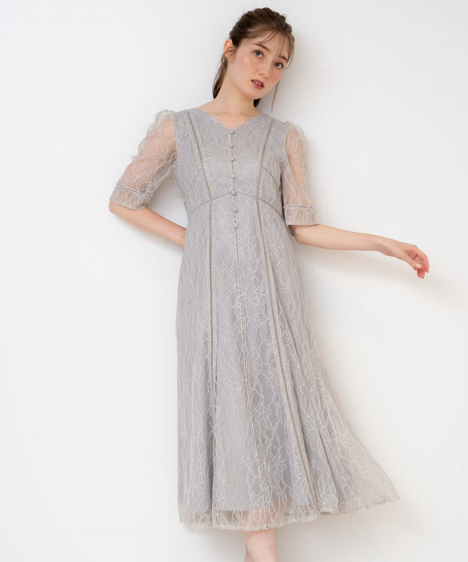 配色レースワンピース | ロングワンピース | NOELA OFFICIAL WEB STORE