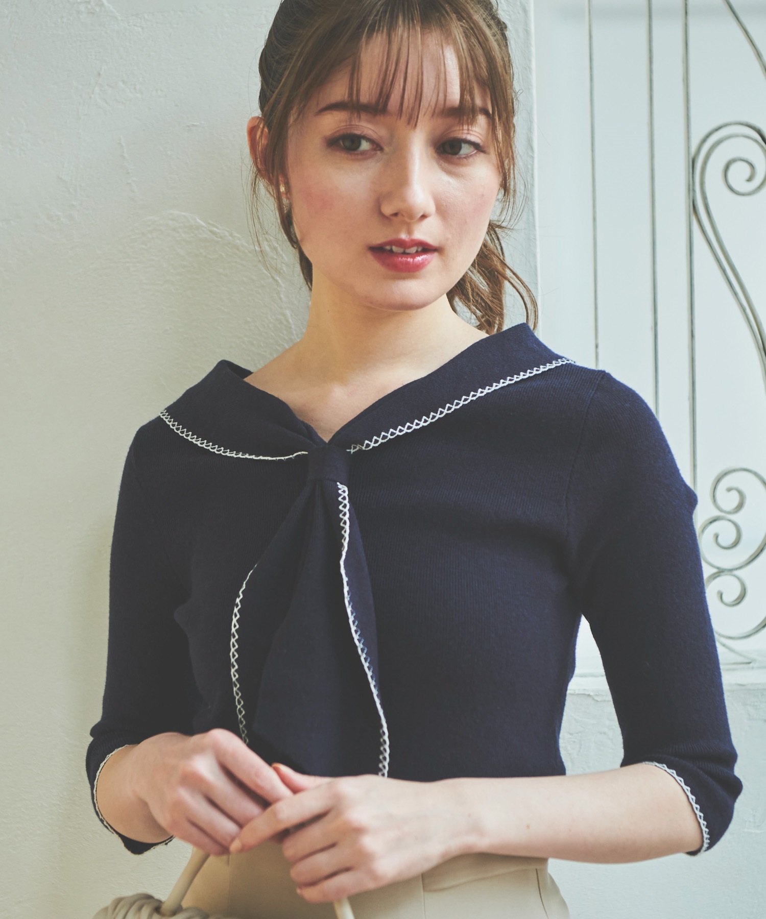 配色ステッチニット | ニット | NOELA OFFICIAL WEB STORE