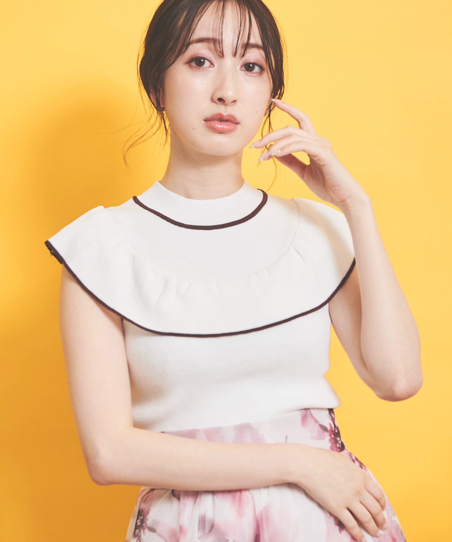 配色フリルニット | ニット | NOELA OFFICIAL WEB STORE