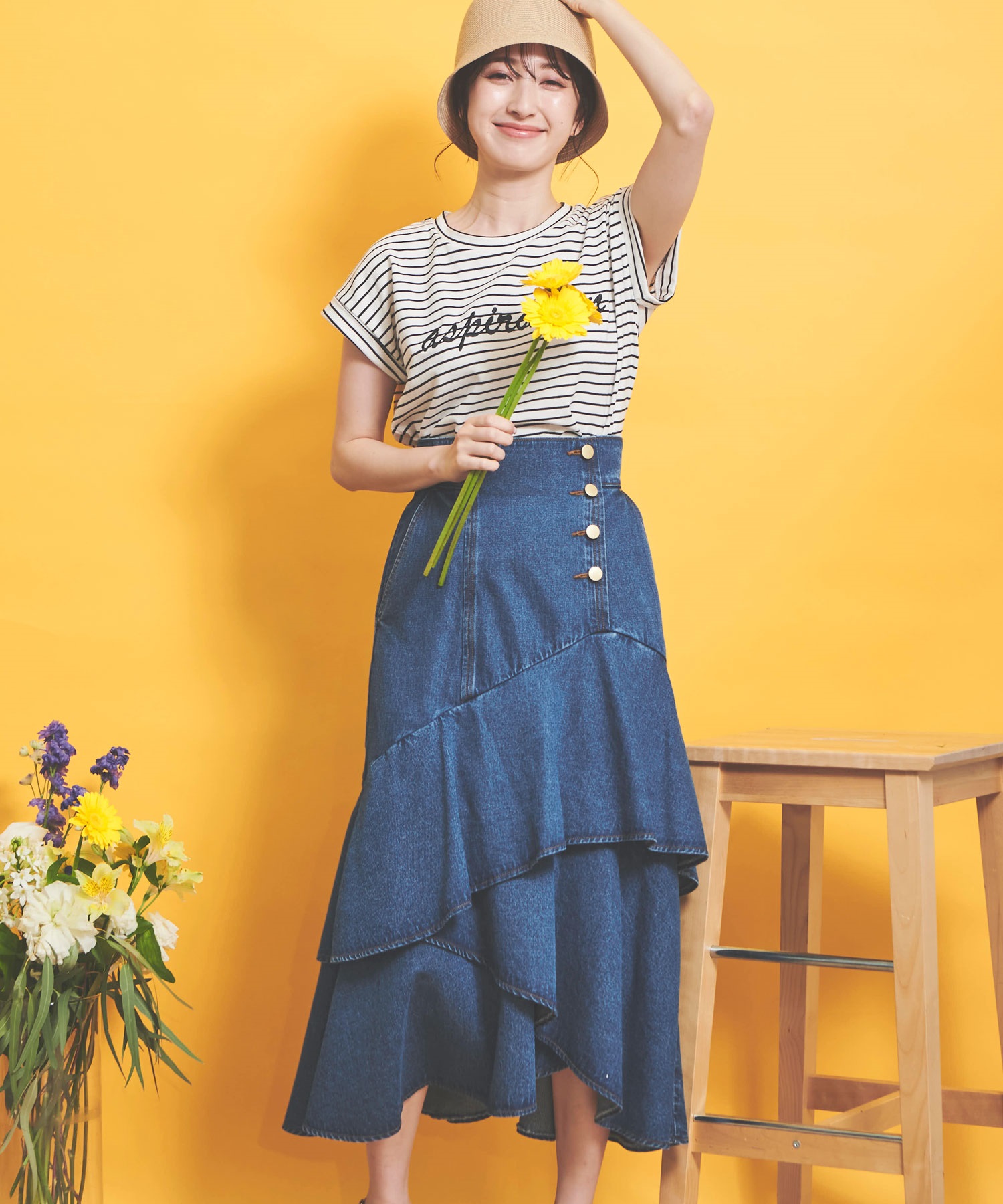 ティアードデニムスカート | タイトスカート | NOELA OFFICIAL WEB STORE