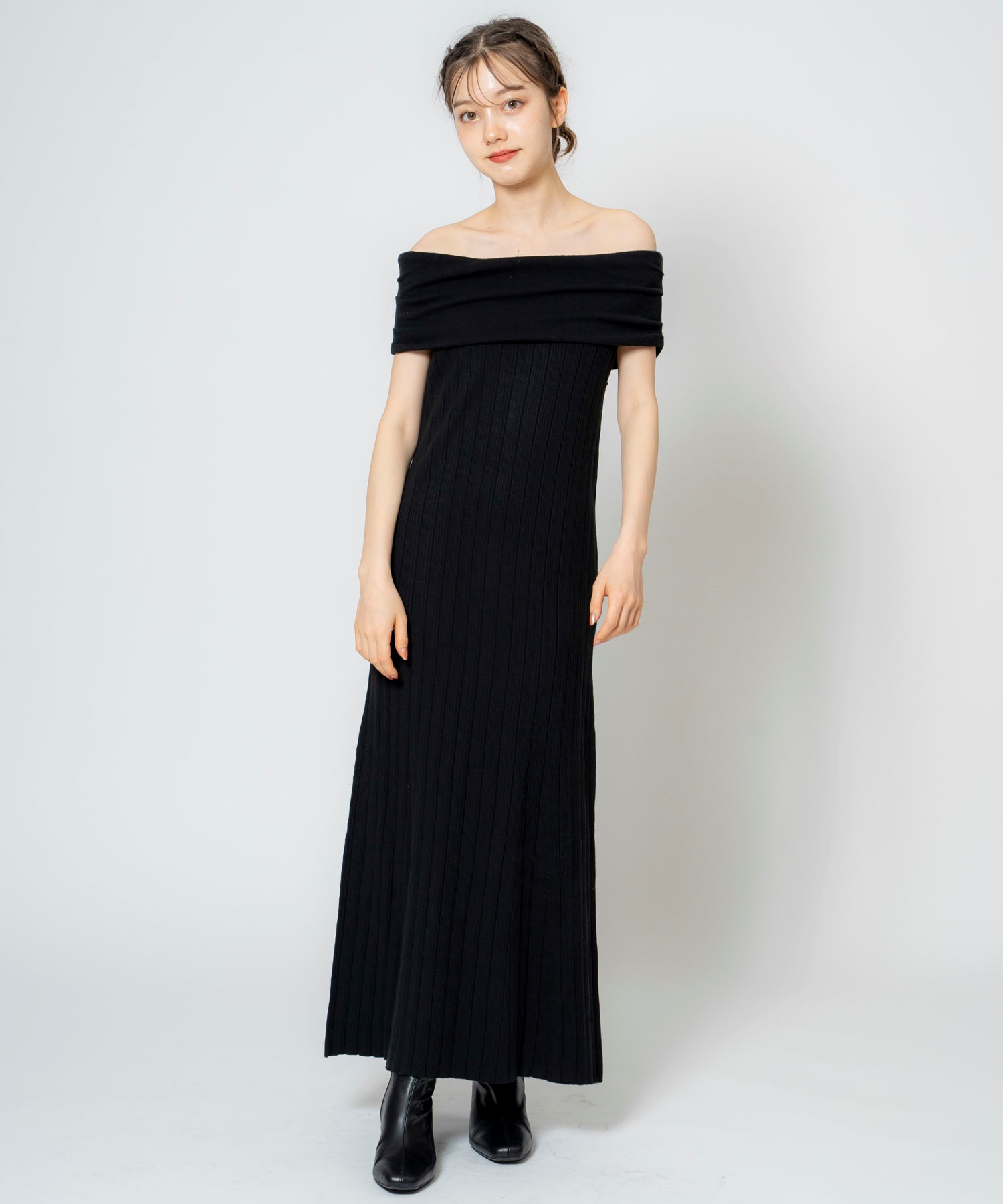 SSサイズあり】バーサカラーニットワンピース | ニットワンピース