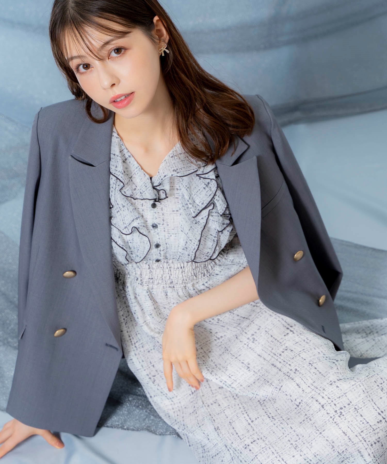 ゴールドボタンテーラードダブルジャケット | ジャケット | NOELA