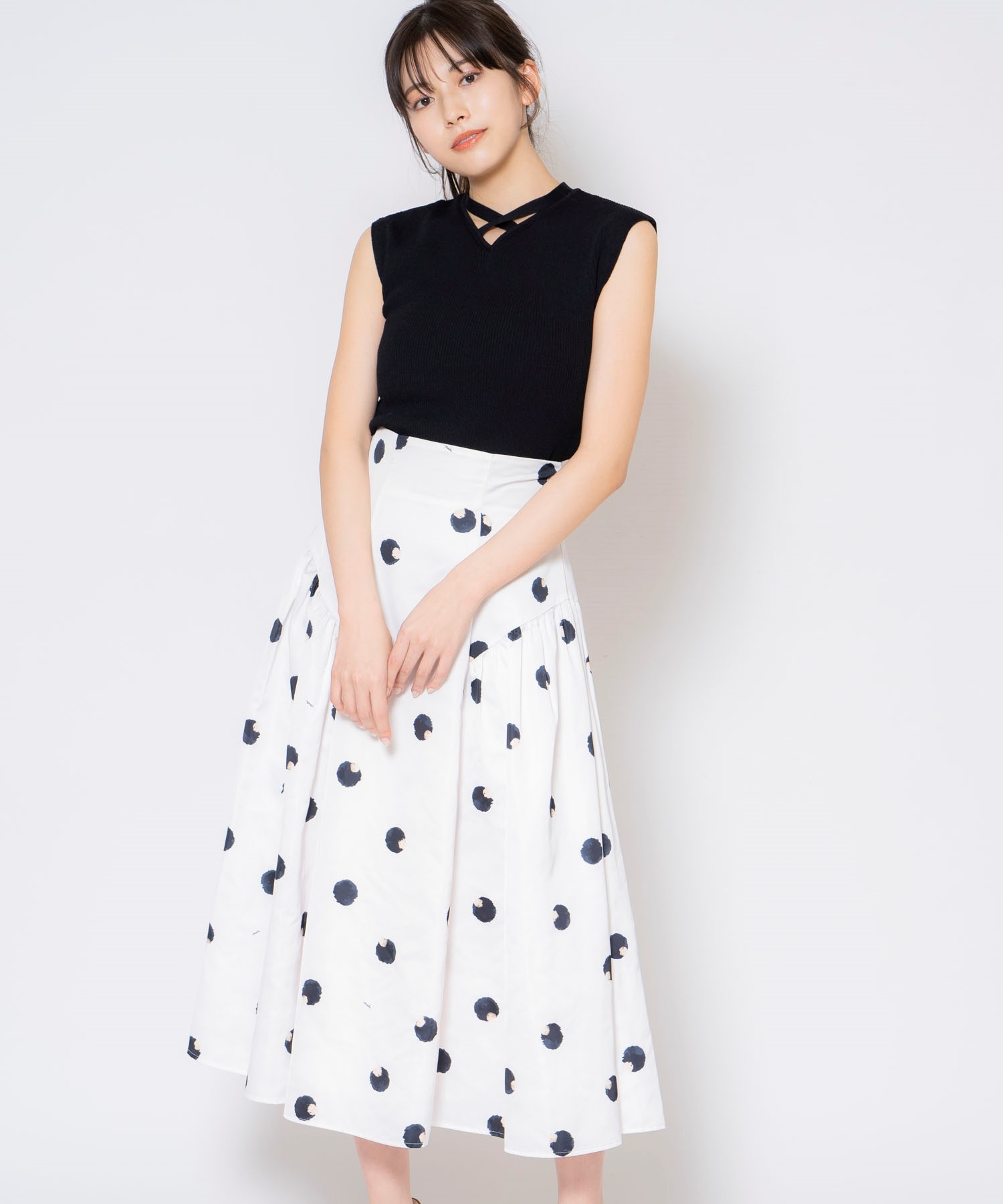 ぼかしドット柄スカート | フレアスカート | NOELA OFFICIAL WEB STORE