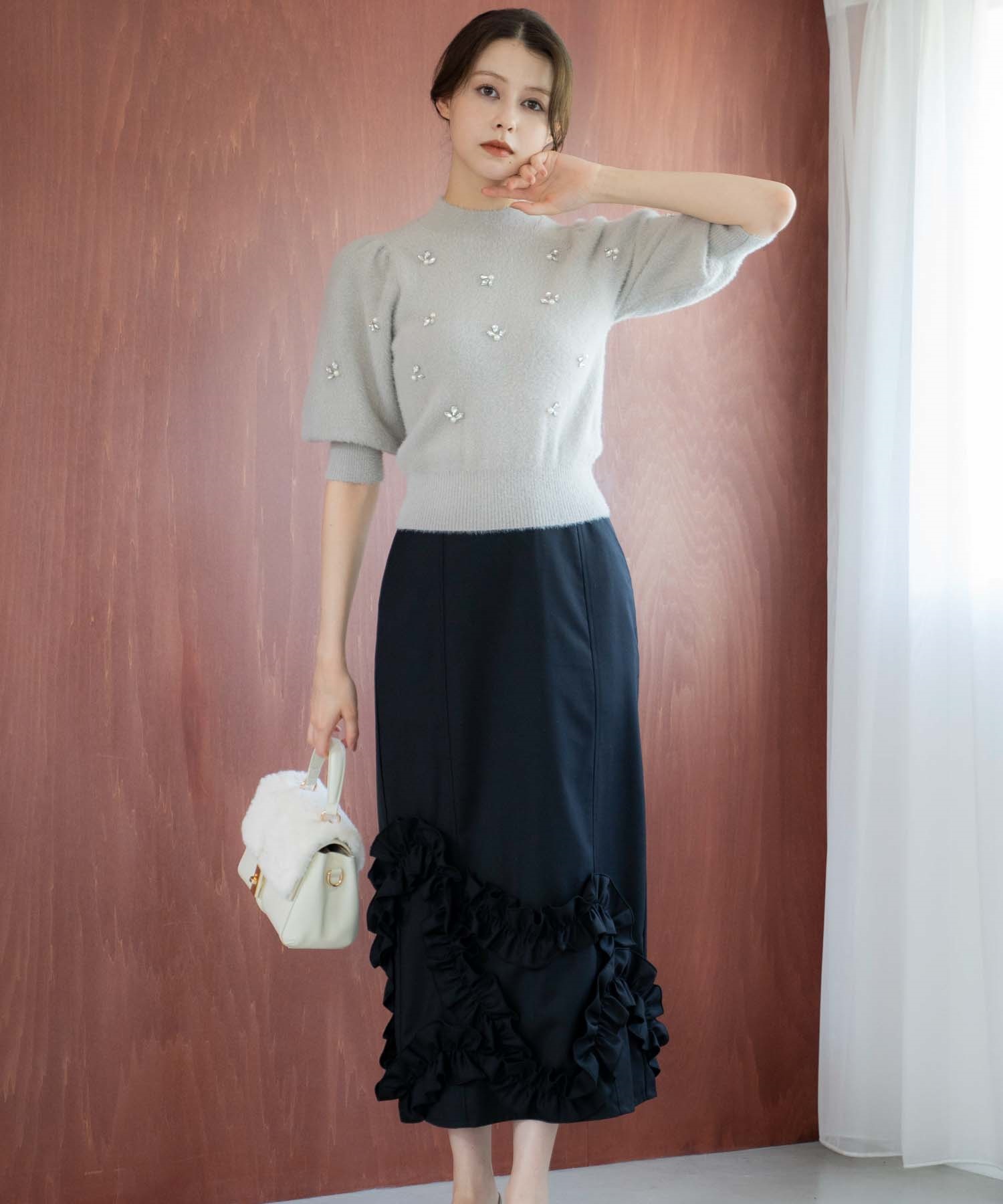 モチーフフリルタイトスカート | タイトスカート | NOELA OFFICIAL WEB