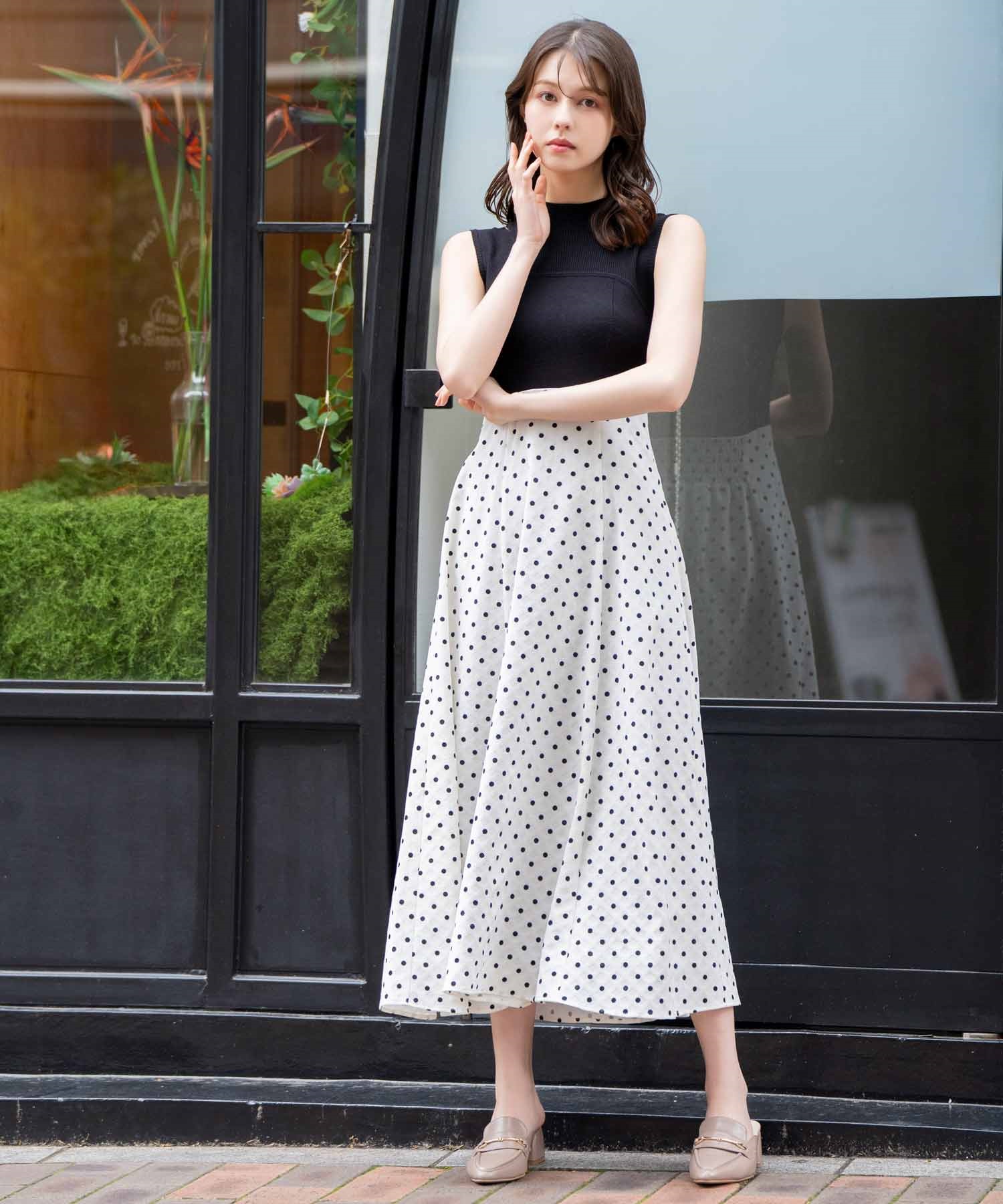 アソートノースリーブドッキングワンピース | ロングワンピース