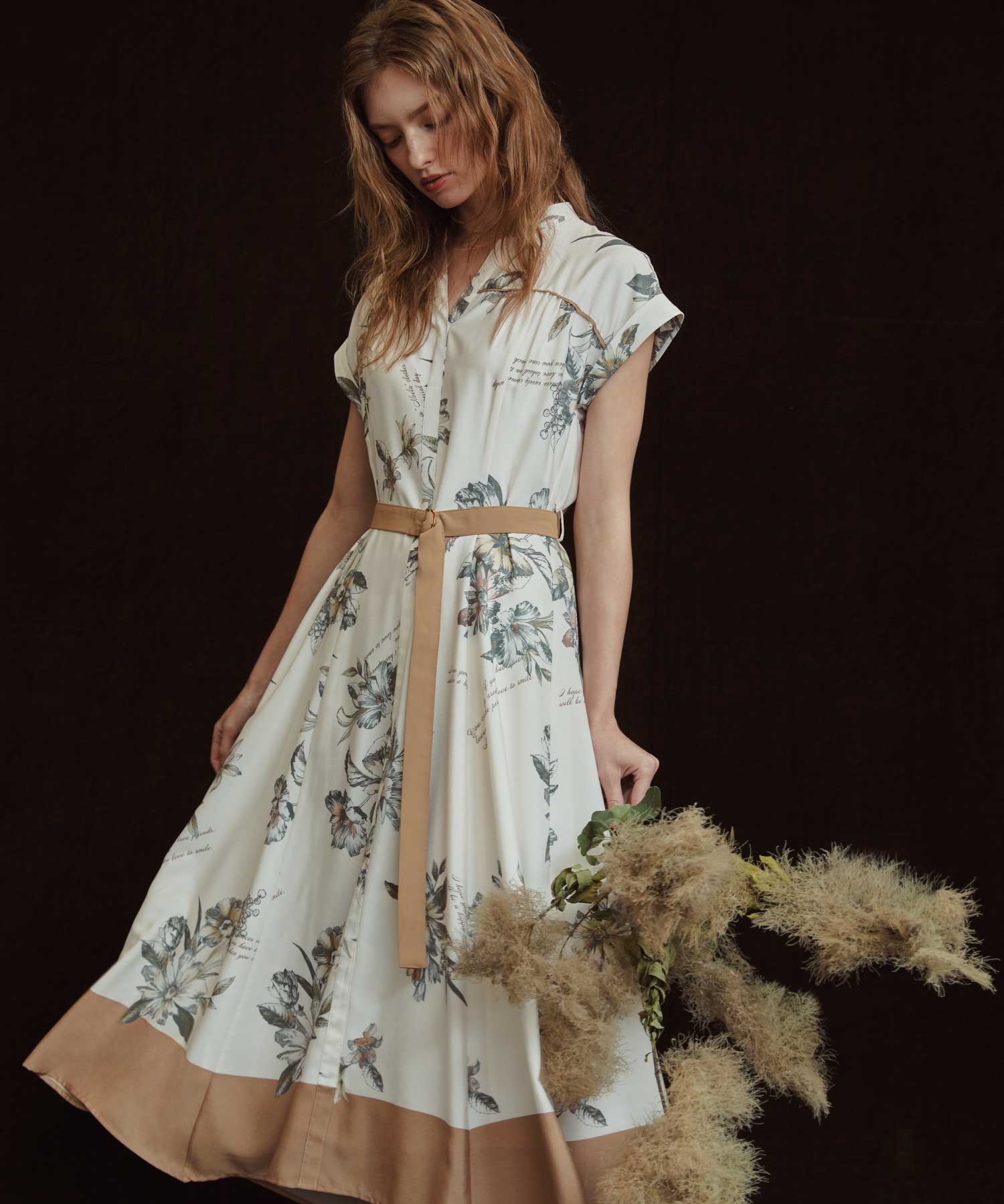 15周年】スカーフ柄シャツワンピース | ロングワンピース | NOELA