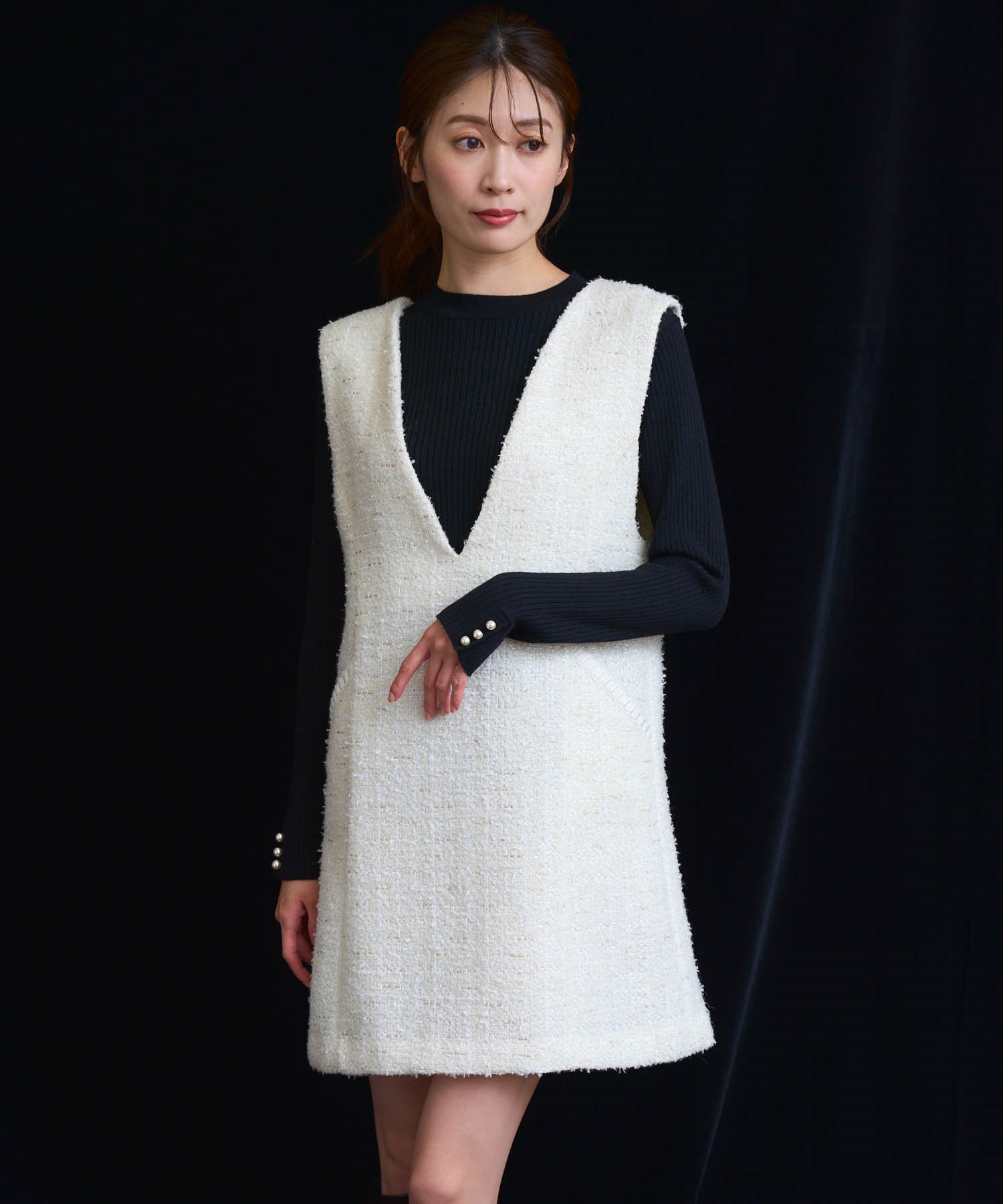 ツイードミニ丈ジャンスカ | ミニワンピース | NOELA OFFICIAL WEB STORE