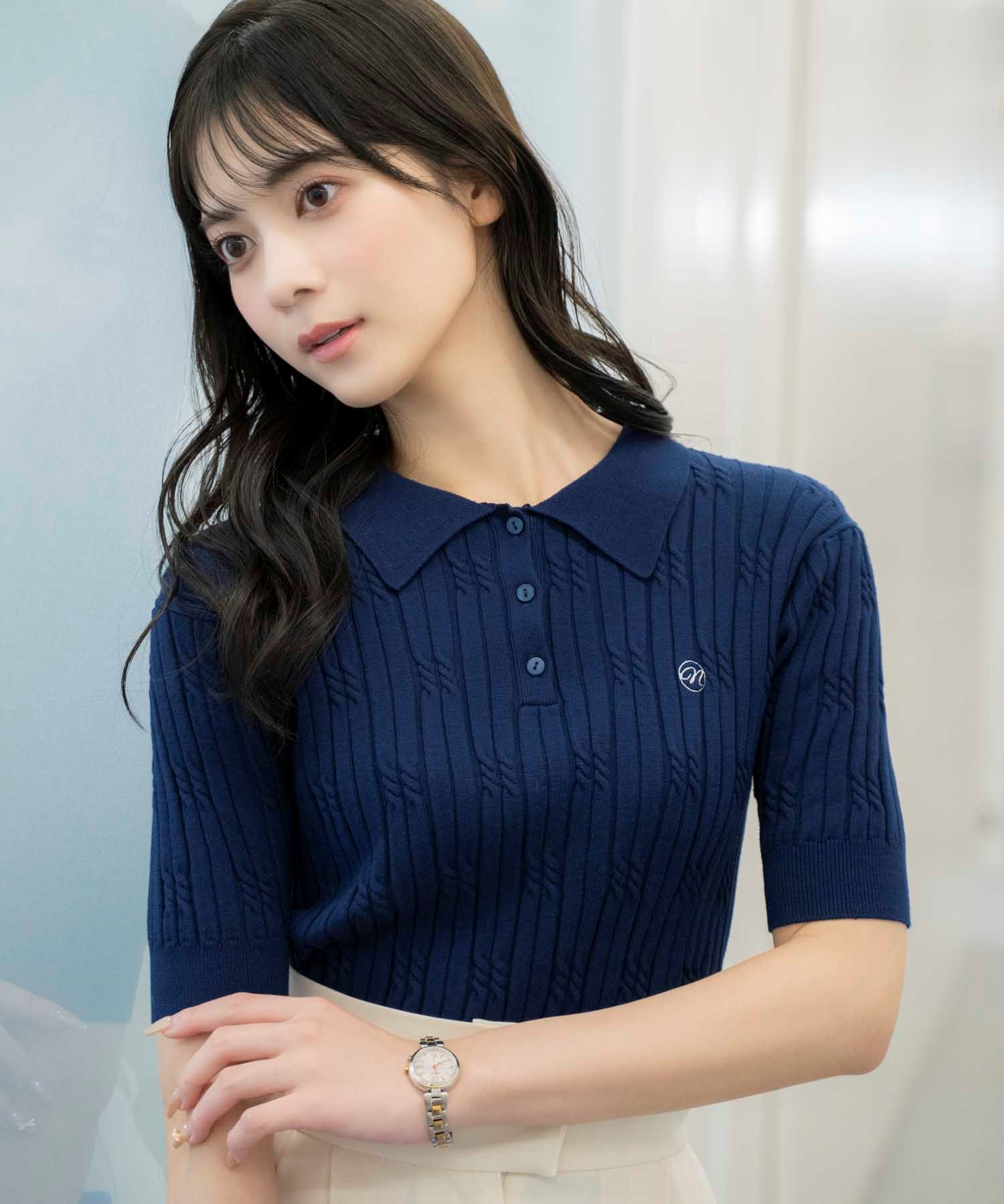 ケーブルポロニット | ニット | NOELA OFFICIAL WEB STORE