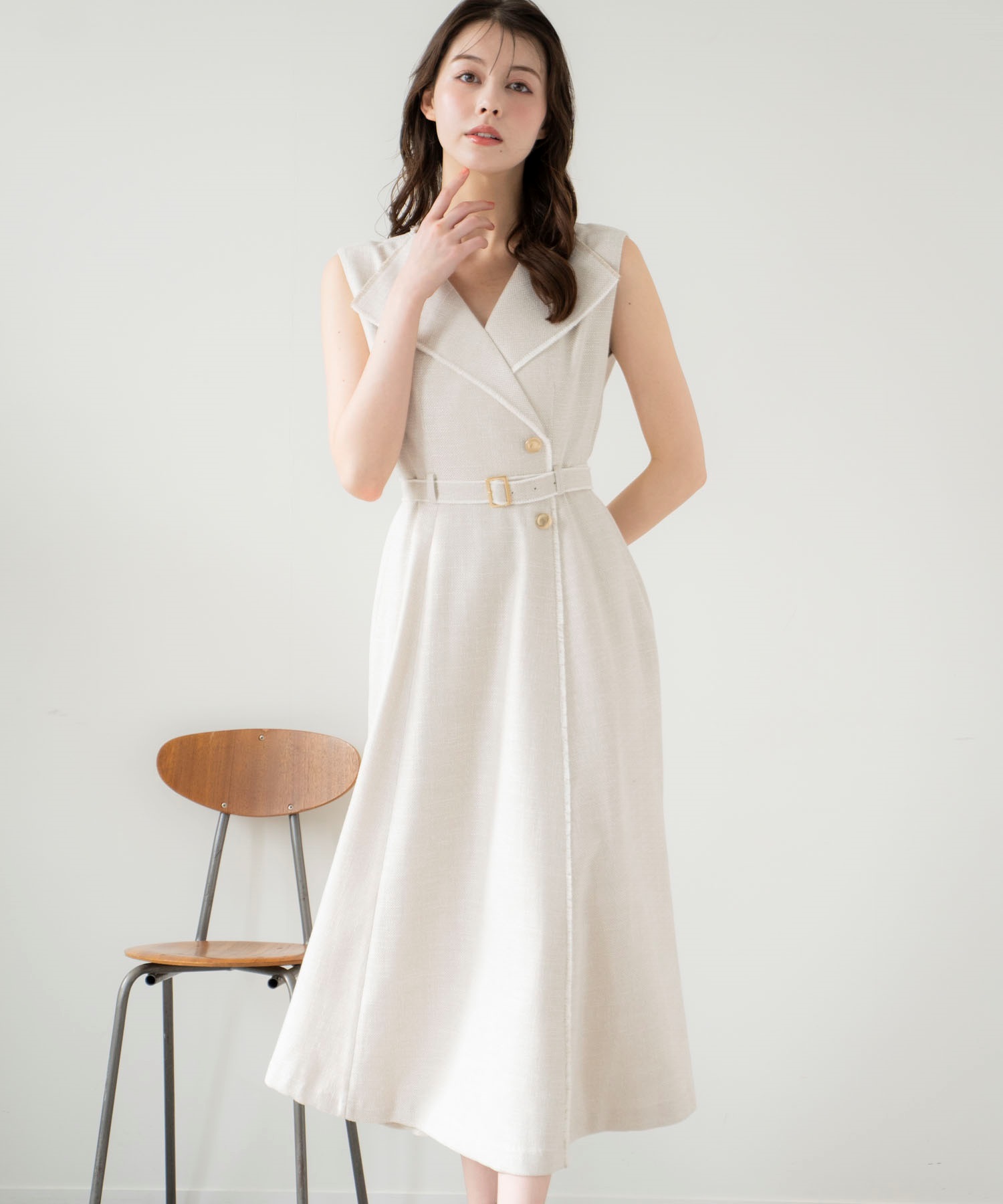 SSサイズあり】フリンジサマーツイードワンピース | ロングワンピース