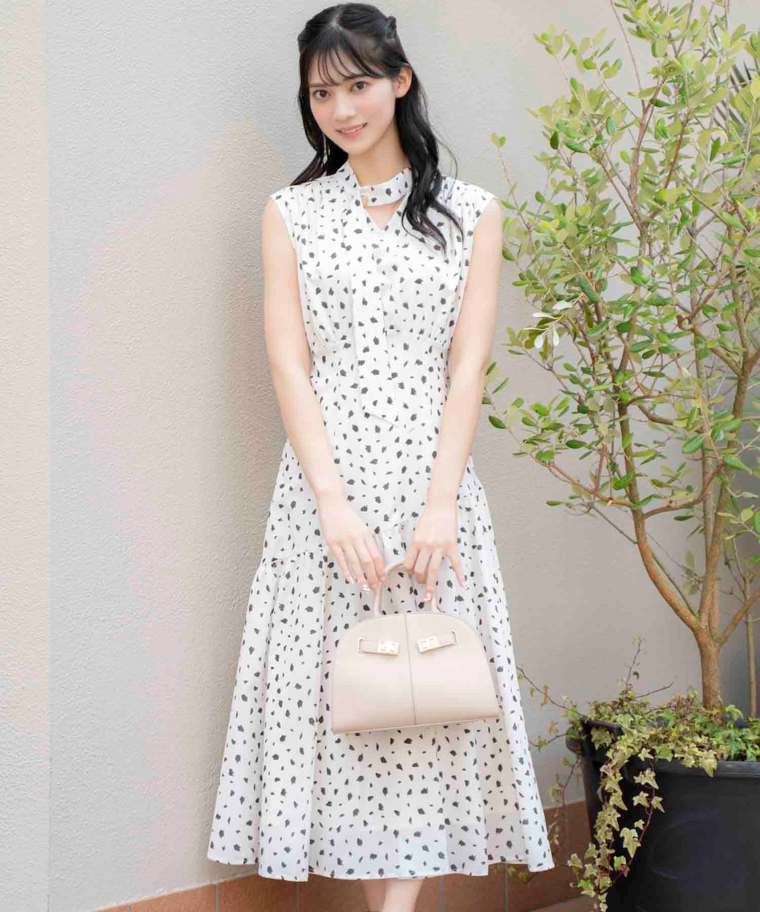 Katie ホワイト シースルー ワンピース