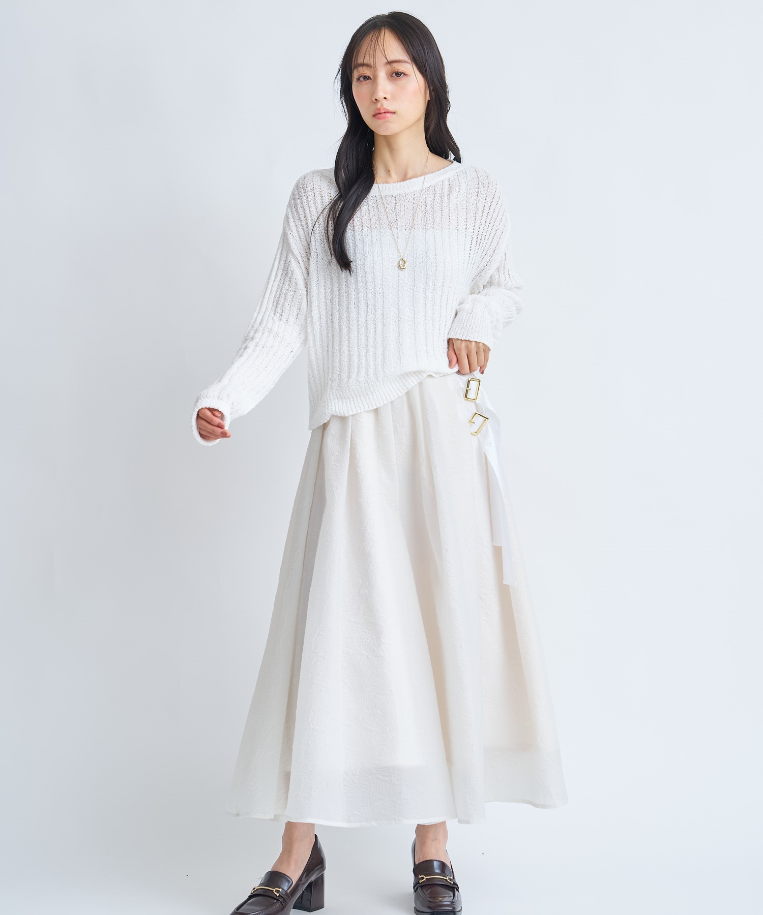 予約】シアーエンボスフレアスカート | フレアスカート | NOELA