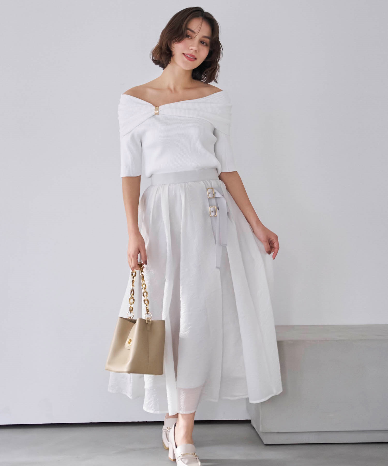 予約】シアーエンボスフレアスカート | フレアスカート | NOELA