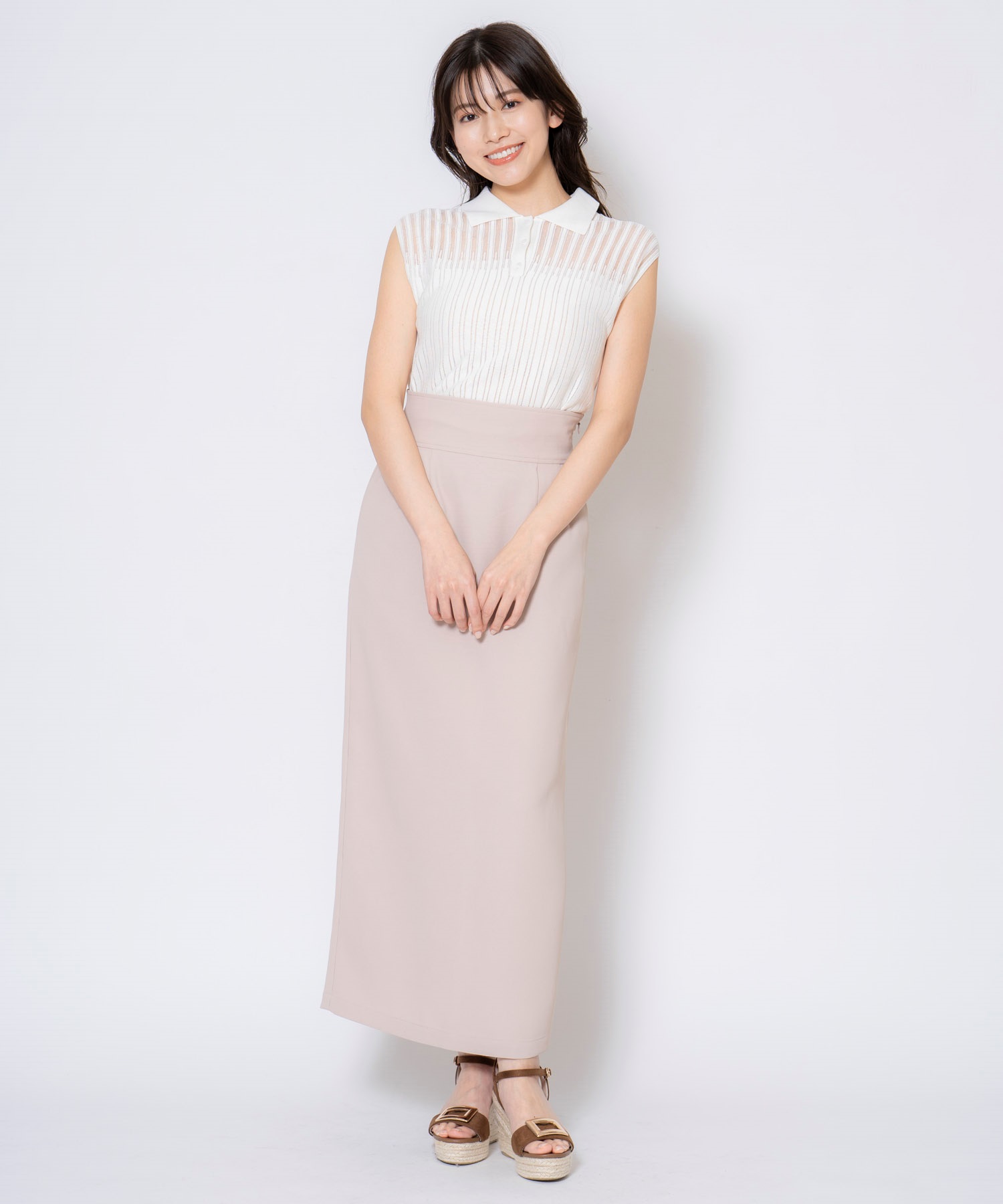 すかし柄ポロニット | ニット | NOELA OFFICIAL WEB STORE