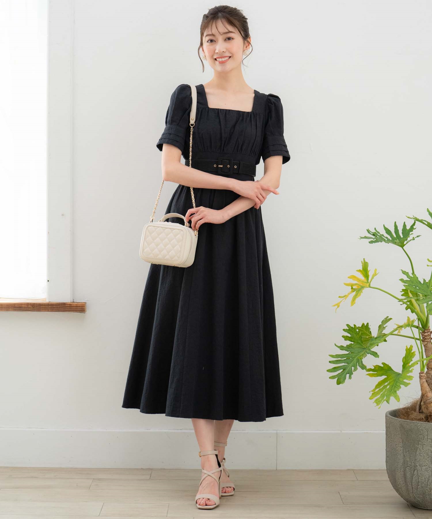 SSサイズあり】ジャガードスクエアワンピース | ロングワンピース