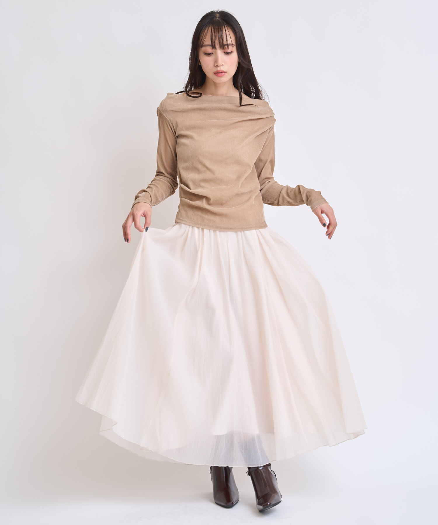 新色追加】ベロアドレープトップス | Tシャツ・カットソー | NOELA