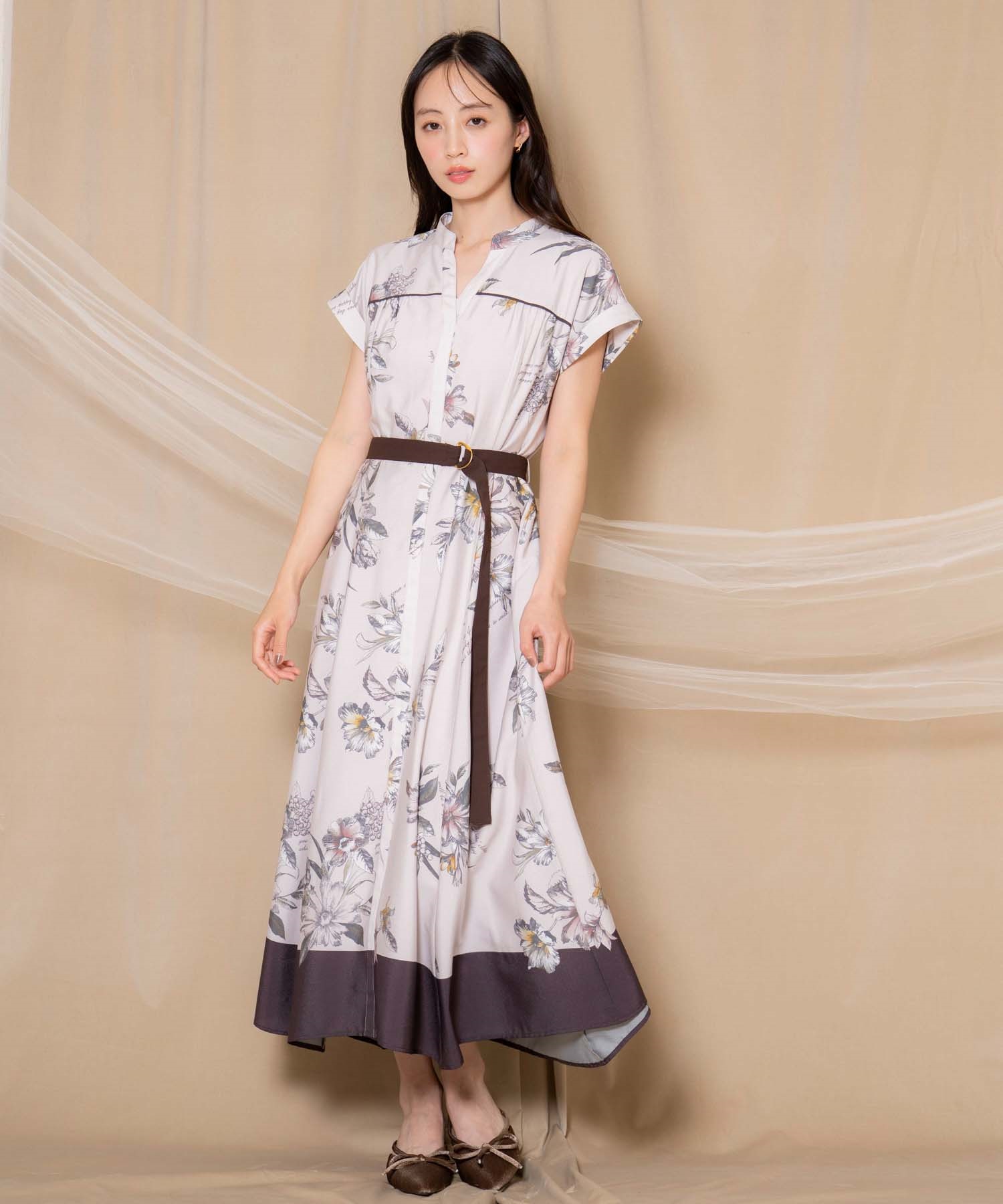 15周年】スカーフ柄シャツワンピース | ロングワンピース | NOELA