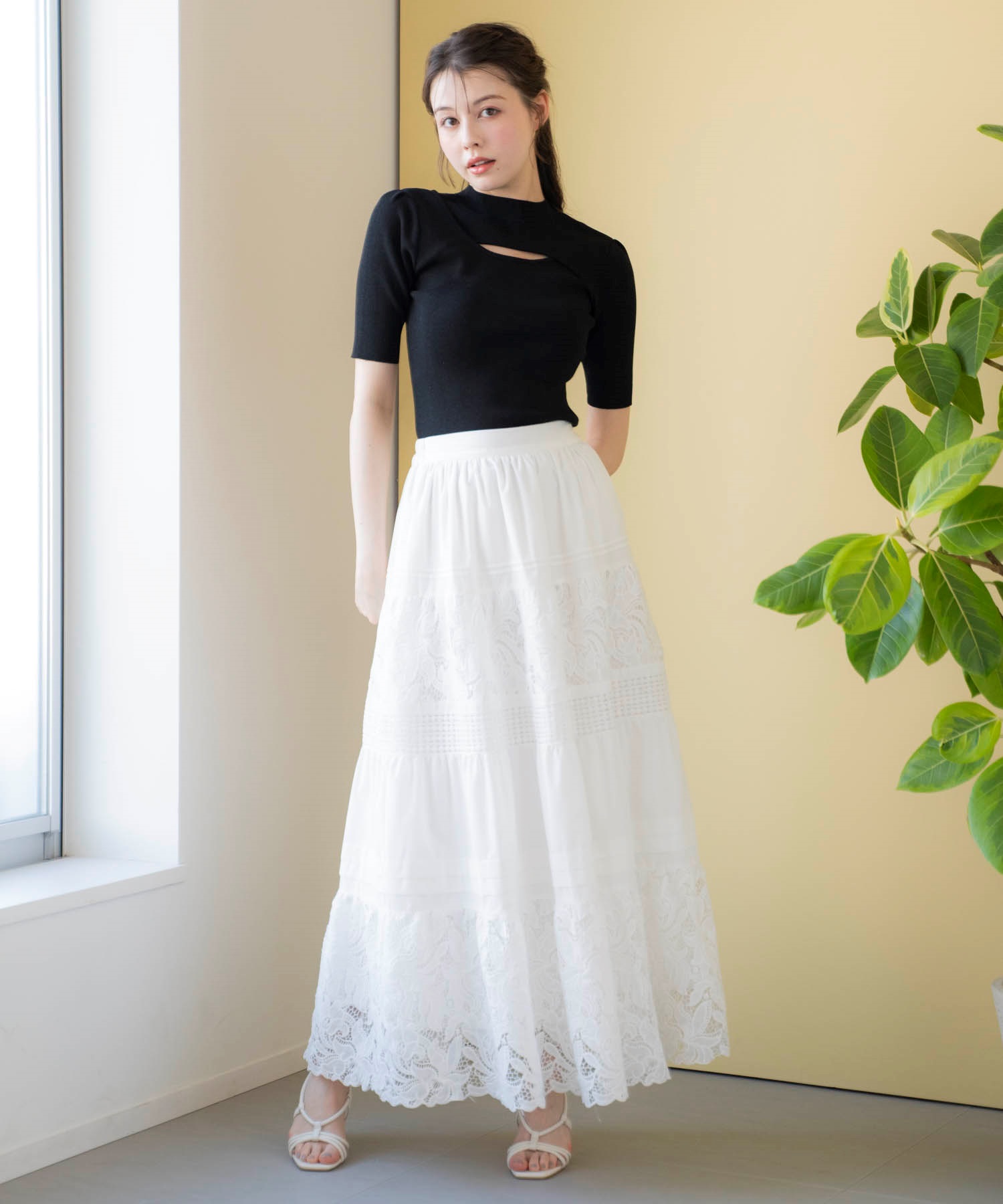 SSサイズあり】レース切り替えスカート | フレアスカート | NOELA