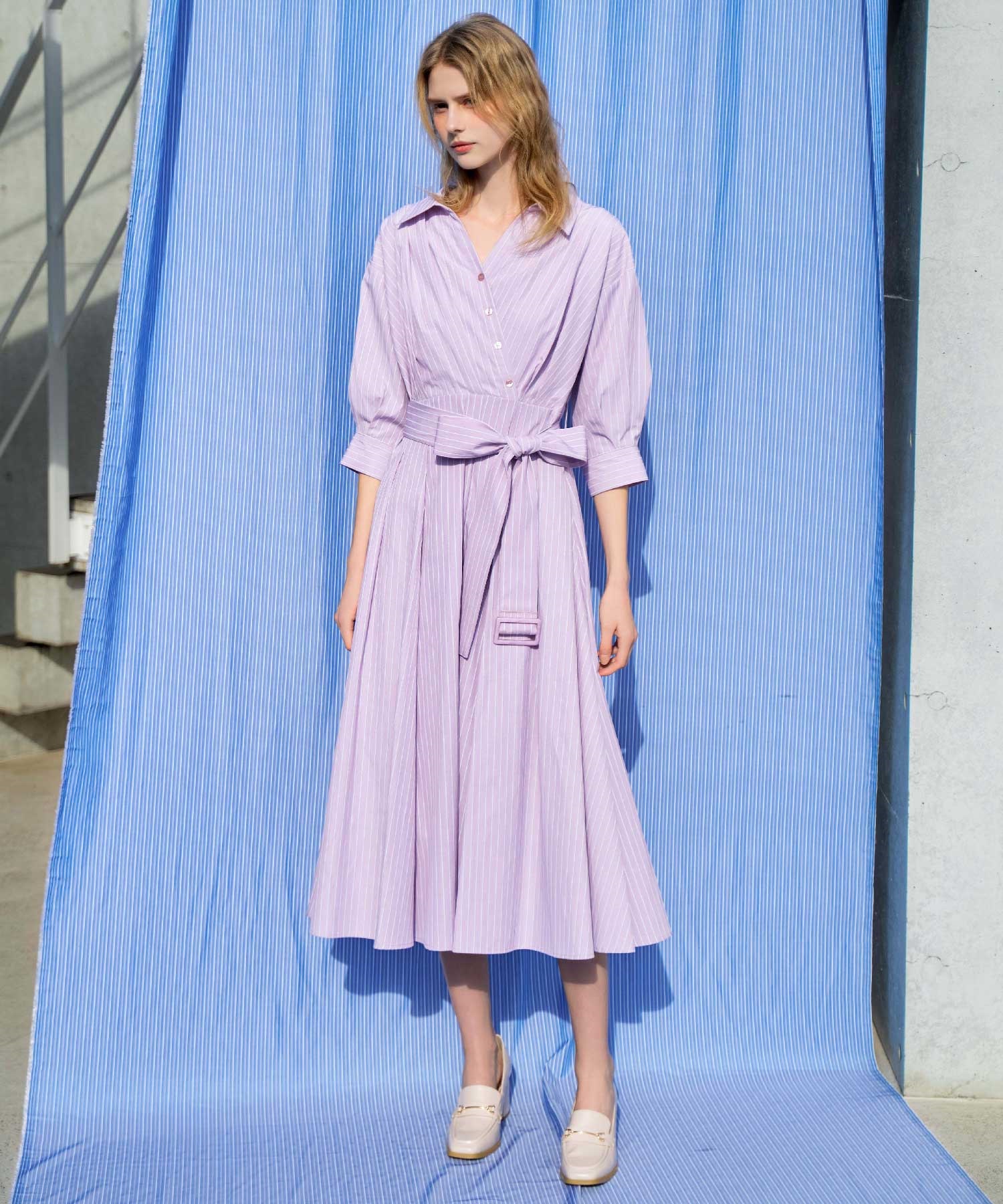 予約】【SSサイズあり】カシュクールウエストリボンワンピース