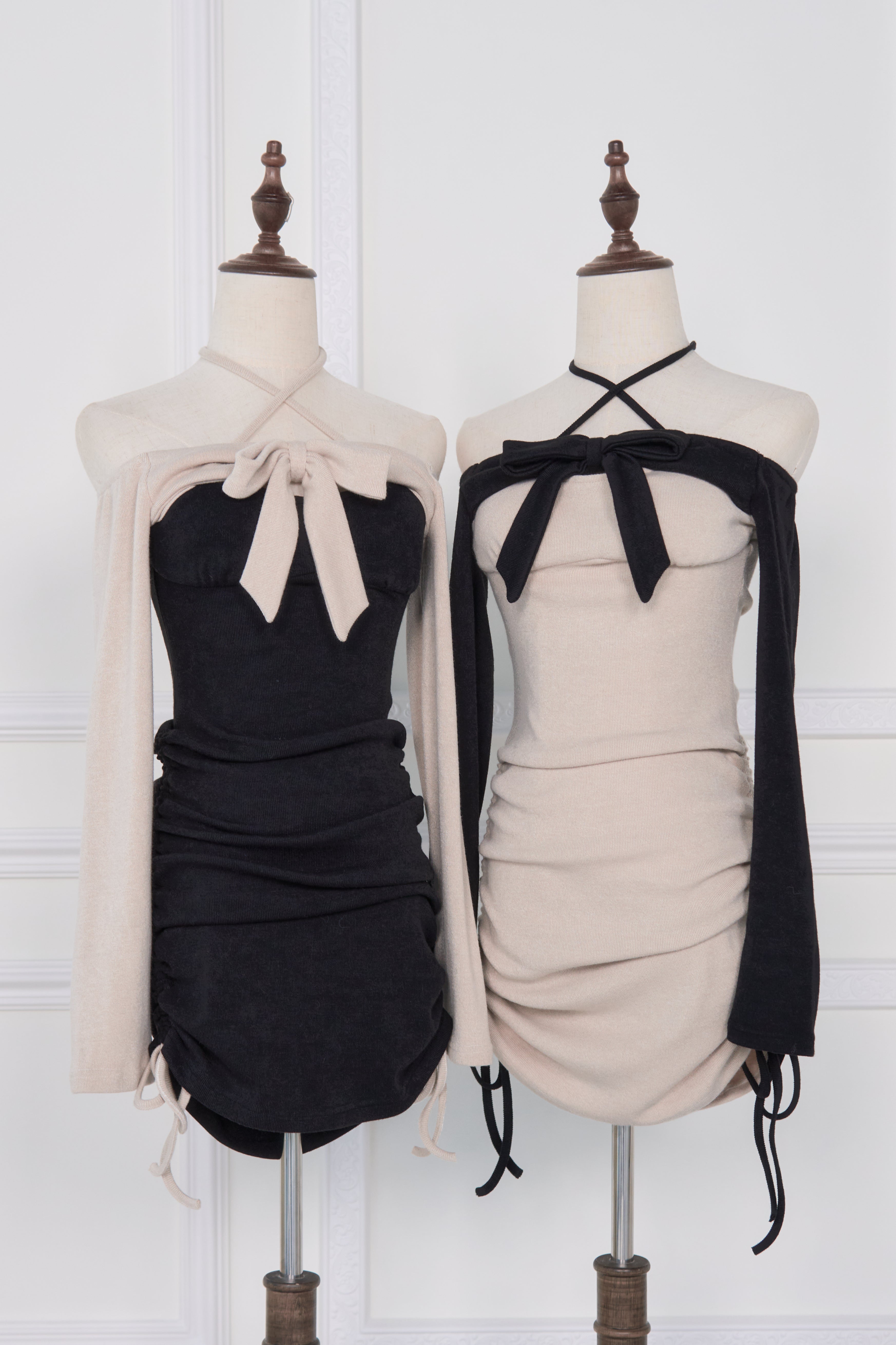 BunnyLis:リボンオフショルダーニットトップス – NoGenki