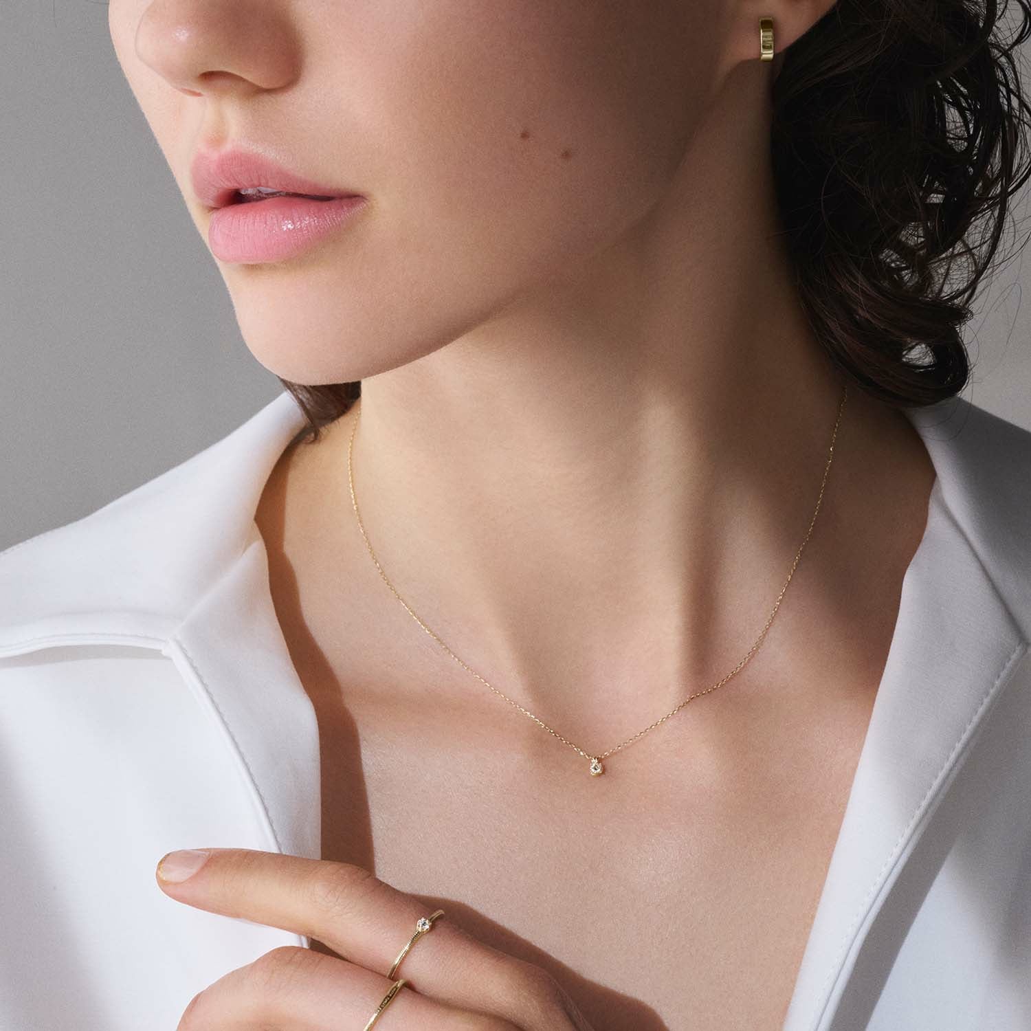 K18ダイヤモンドネックレス（0.1ct）｜ネックレス｜ノジェス 公式