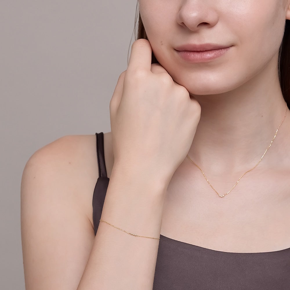 K10ダイヤモンドブレスレット（0.01ct）｜ブレスレット｜ノジェス 公式