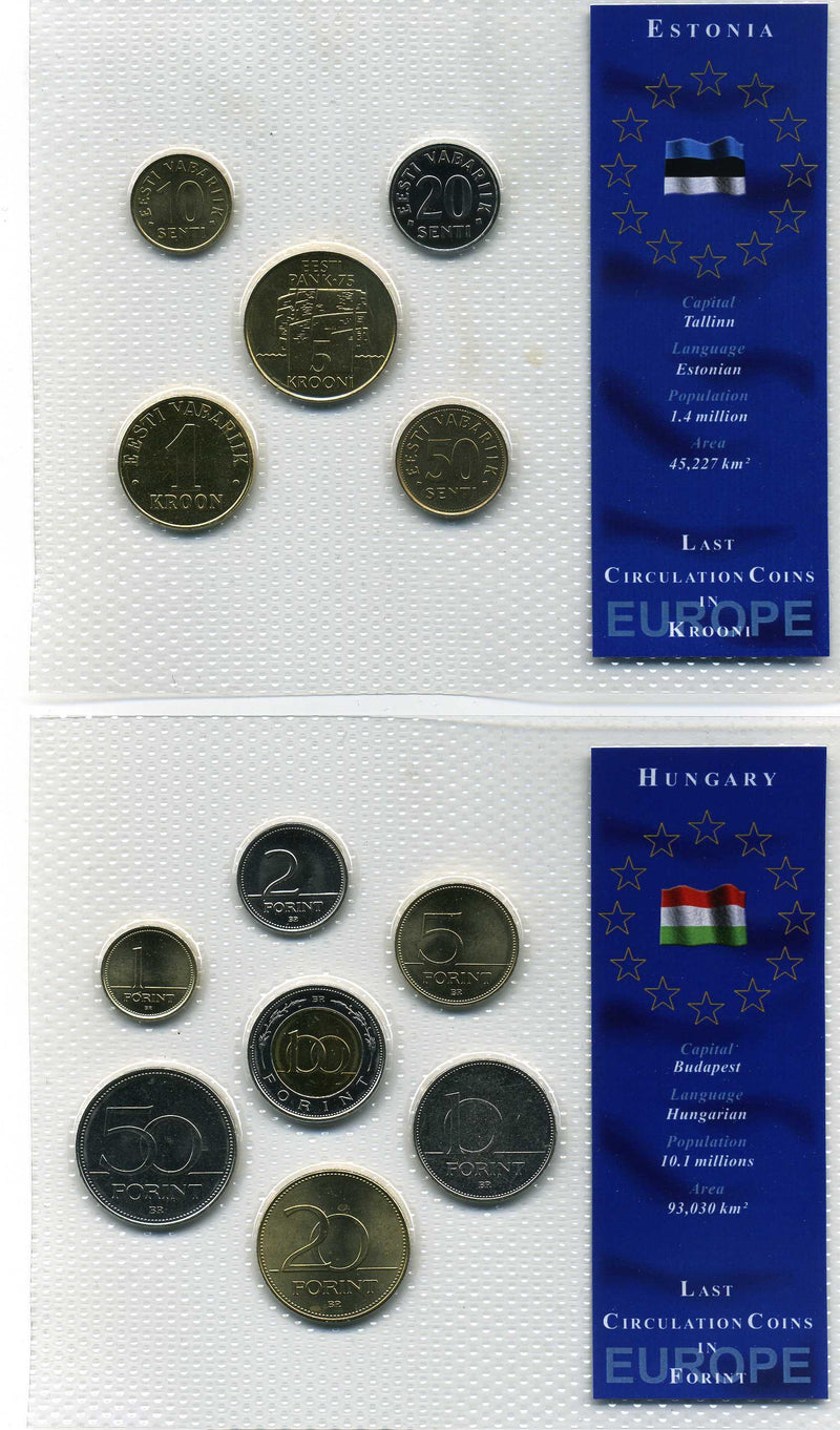 ユーロ加盟国10カ国 ユーロ前のラストコインセット – 野崎コイン