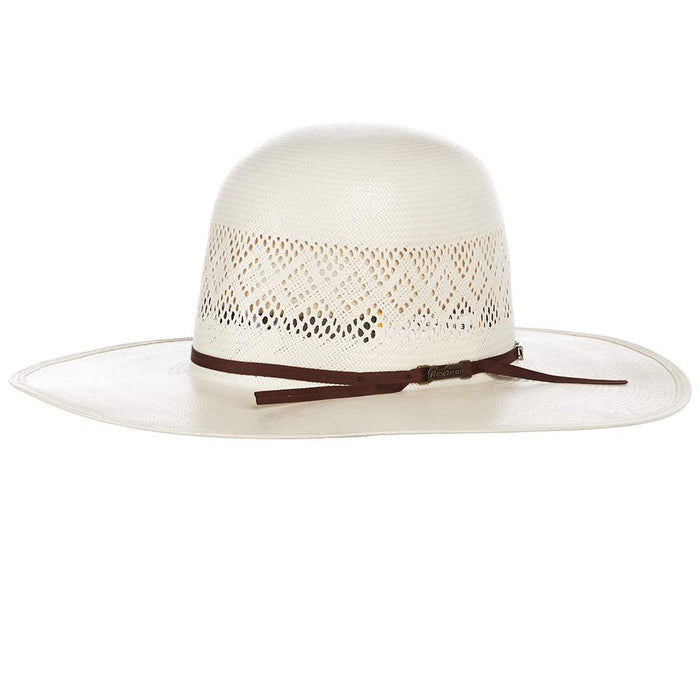 American Hats AHC 8300 Fancy Vent Ivory 4 1/4in. Brim Round Oval Open