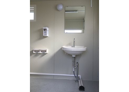 アウトレット【仮設トイレ】簡易水洗・ユニットハウス型女性用トイレ