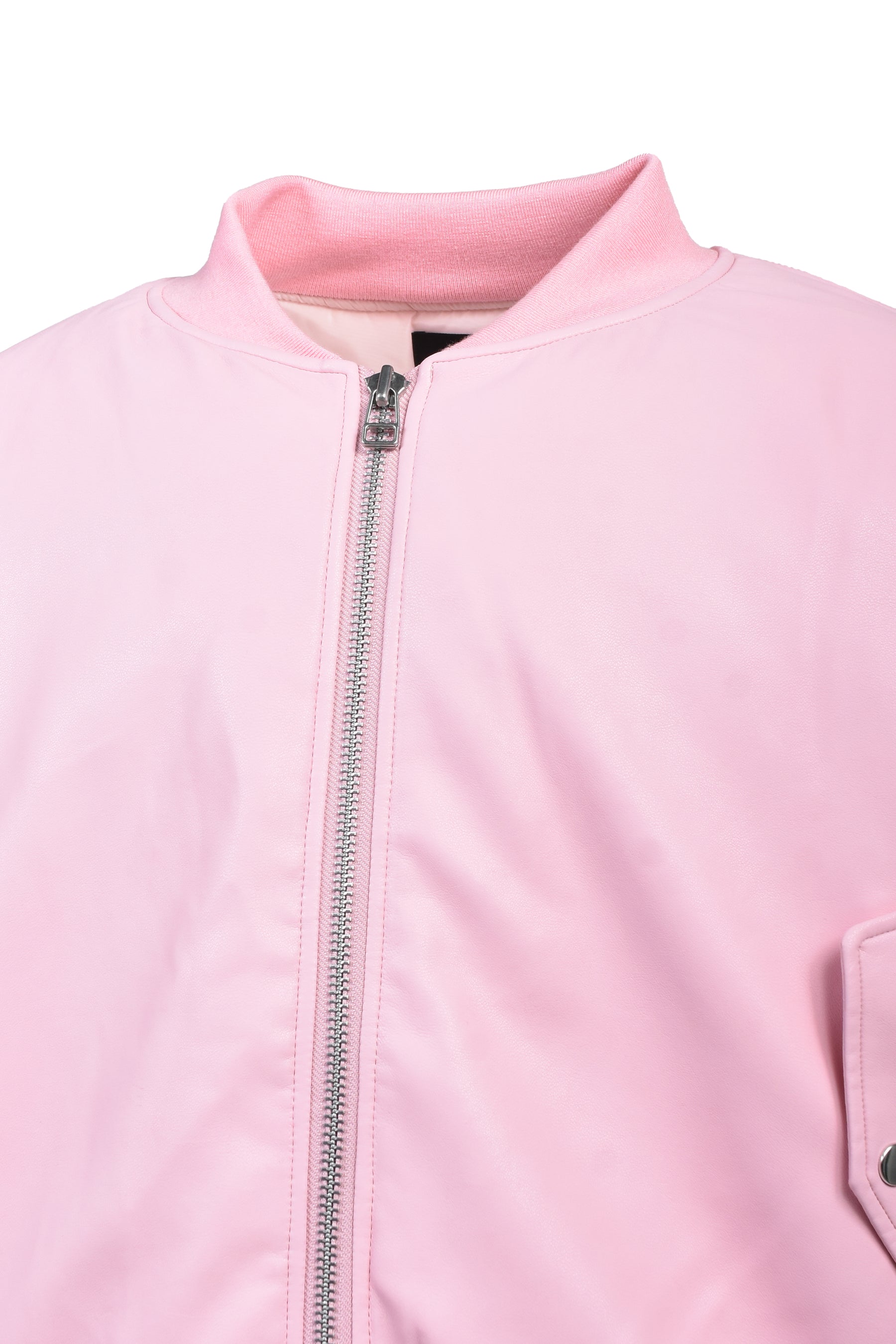 BREATH ブレス FW25FAUX LEATHER BOMBER JACKET / PINK - NUBIAN ヌビアン