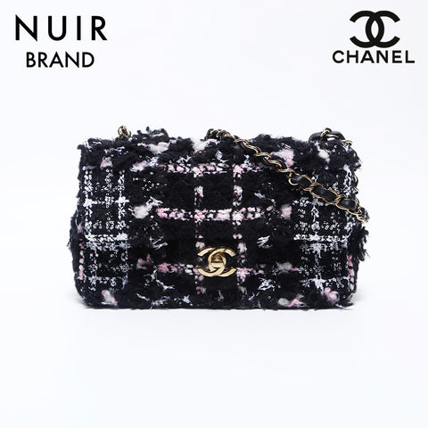 シャネル CHANEL ツイード 20cm ミニマトラッセ チェーン プレート