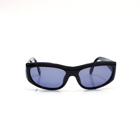 Chanel Coco Mark Sunglasses Y2K Blue Lens Sunglasses Black WS4537