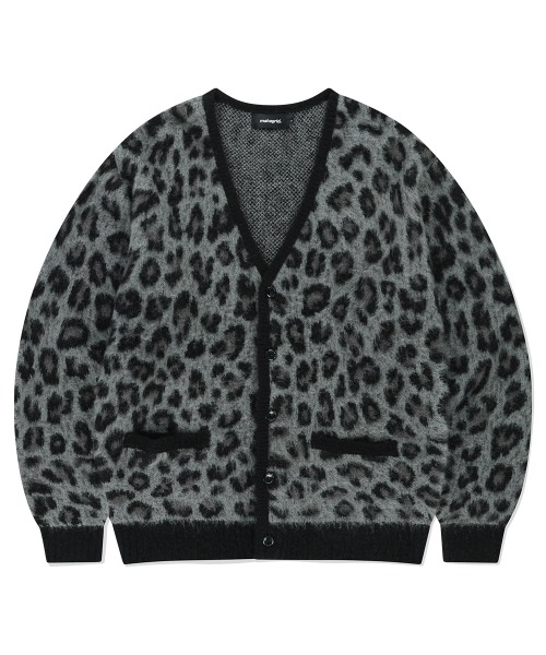 mahagrid/マハグリッド』 LEOPARD HAIRY KNIT CARDIGAN/レオパード