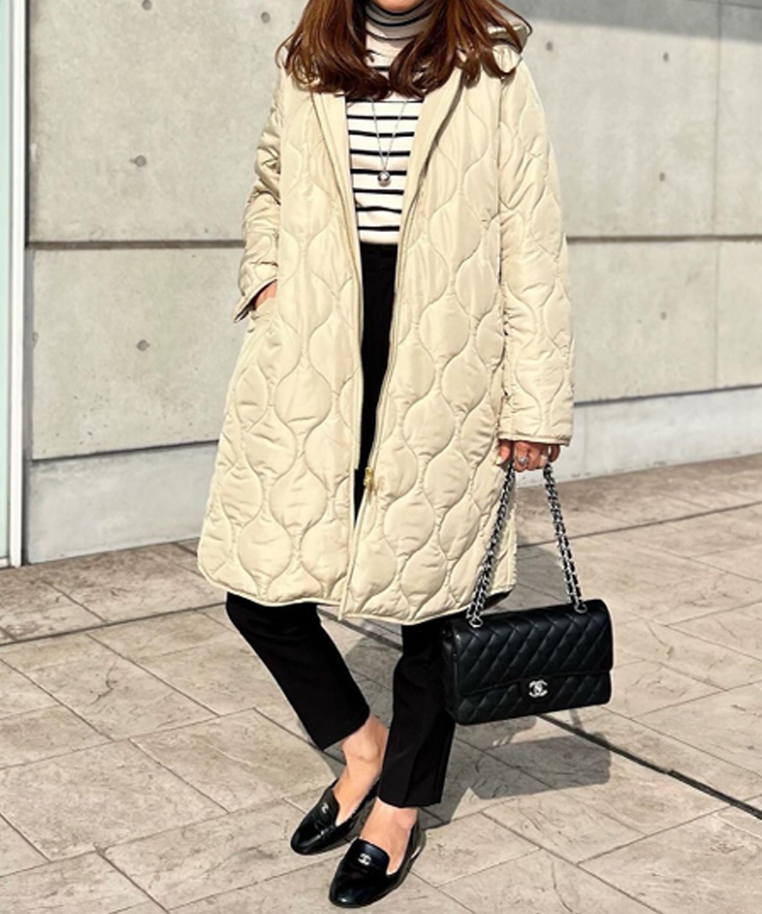 anyonmore エニワンモア キルティングフードハーフコート 値下げ交渉可