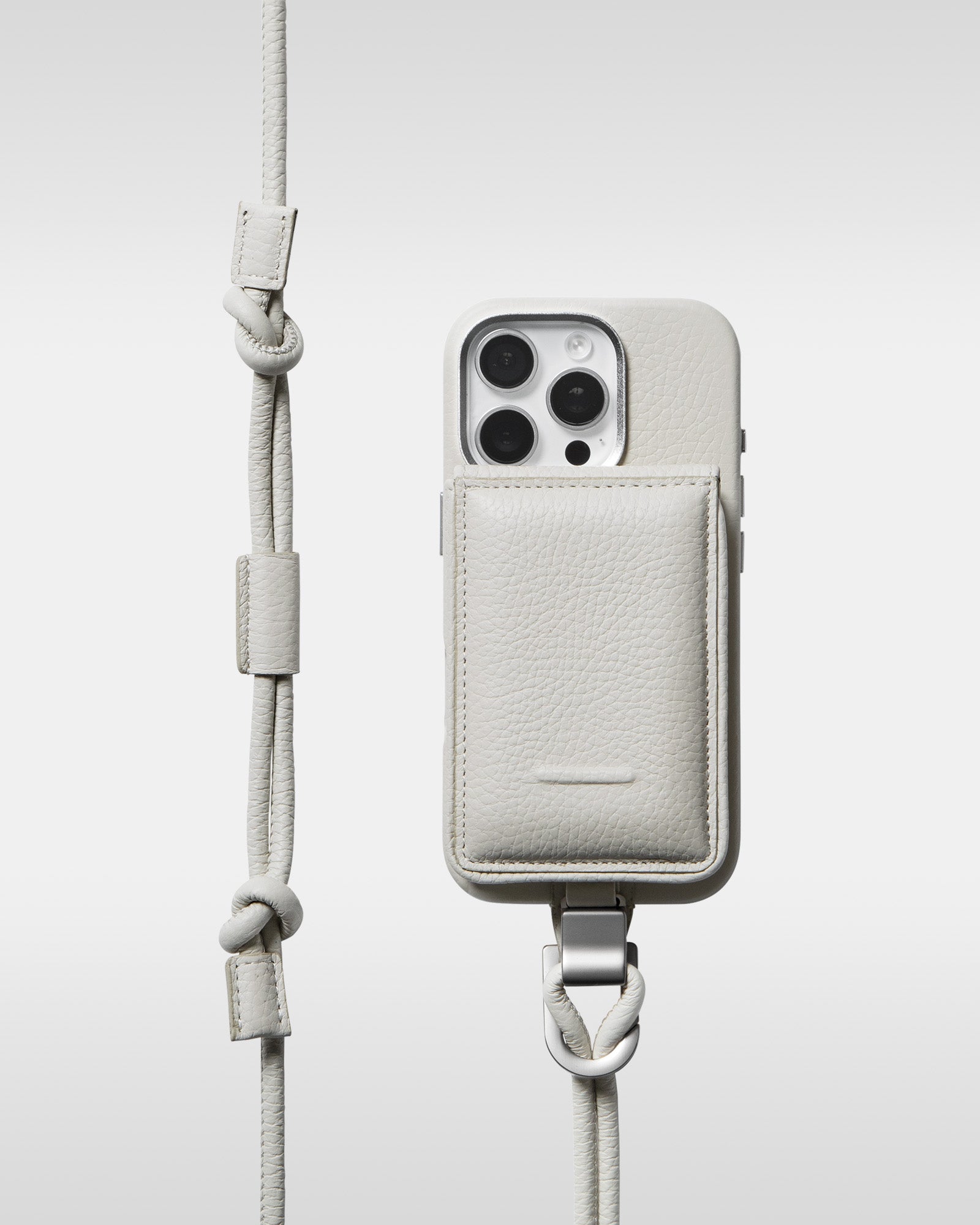 レザー製 iPhoneケース セット / 着脱可能ストラップ付スマホケース