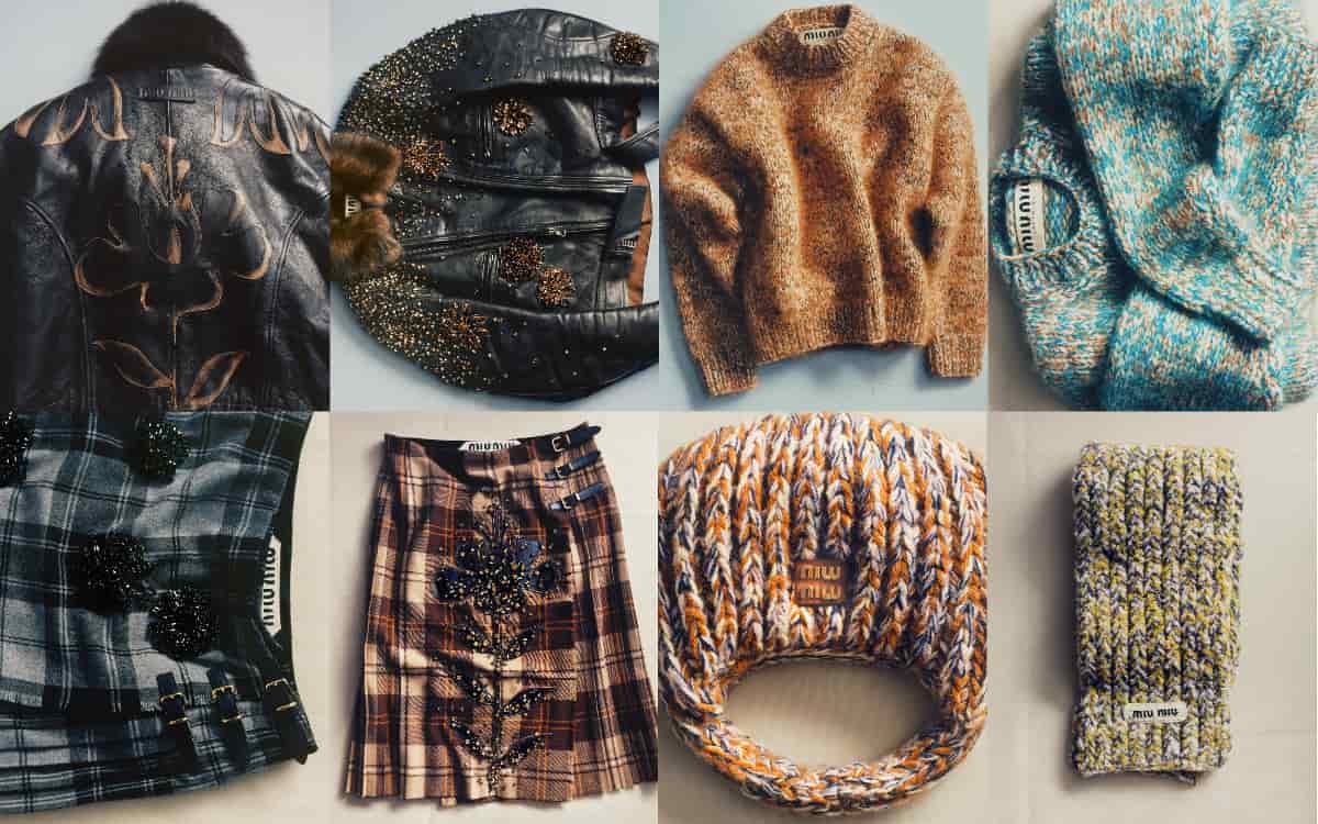 ミュウミュウがアップサイクルしたコレクションに新作、ニットの