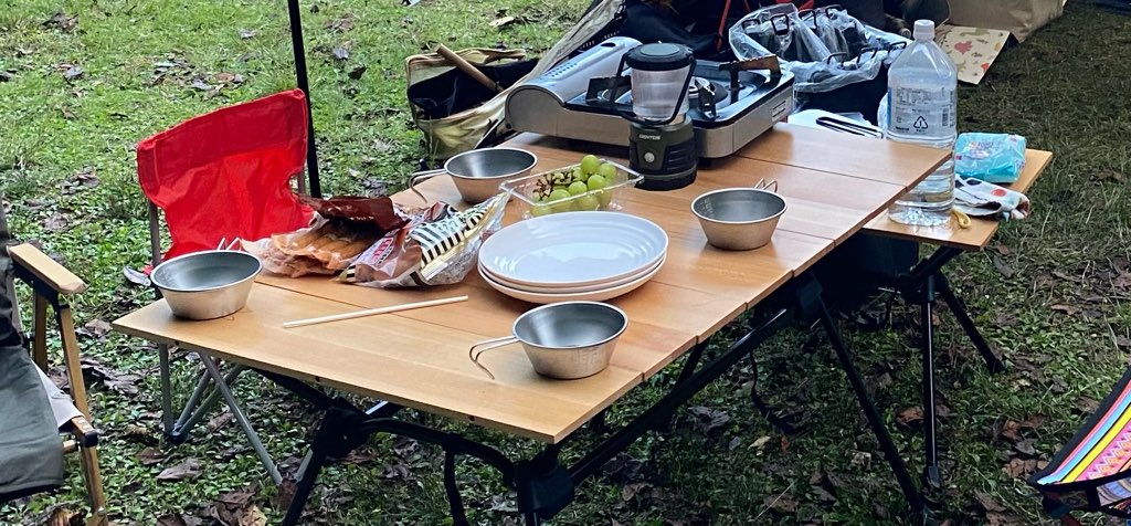 レビュー】DOD キャナリーテーブルMを使ってみた！家族3人のファミリー