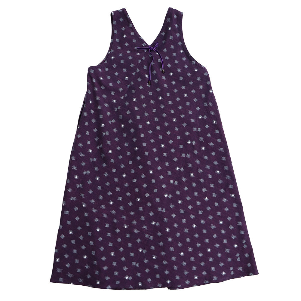 儀右エ門 ギエモン 久留米絣 ジャンパースカート ク940 日本製【2024aw