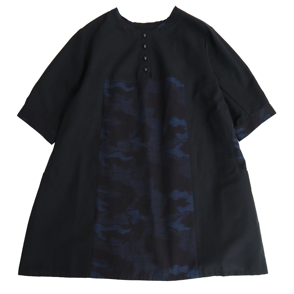 儀右ヱ門 ギエモン ぎえもん 久留米絣 プルオーバーチュニック丈