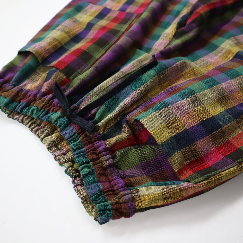 儀右ヱ門 ギエモン ぎえもん 久留米絣 パンツ Y7052 日本製 【2025