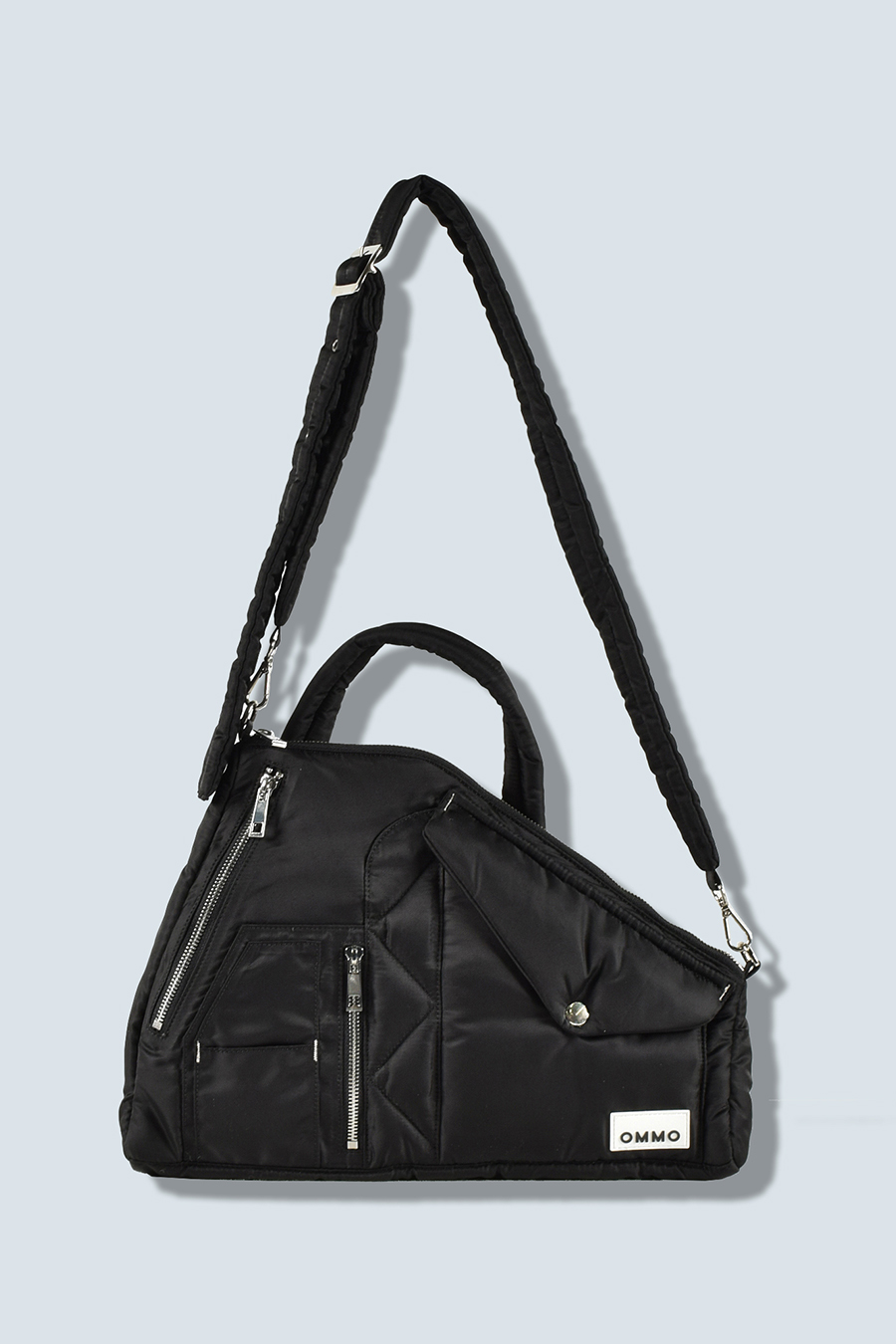 OMMO 黒 ボディバッグ2wayショルダーバッグ