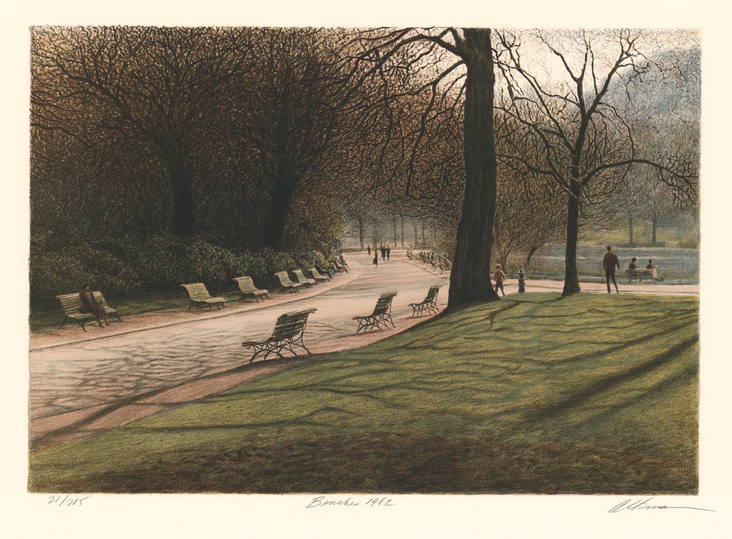 Harold Altman lithographレスティングカップル リトグラフ Harold