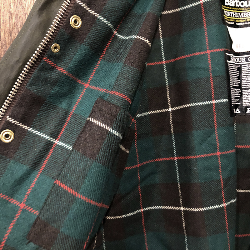 Barbour Northumbria 3warrant Sage C44 With Original C44 Liner Fur