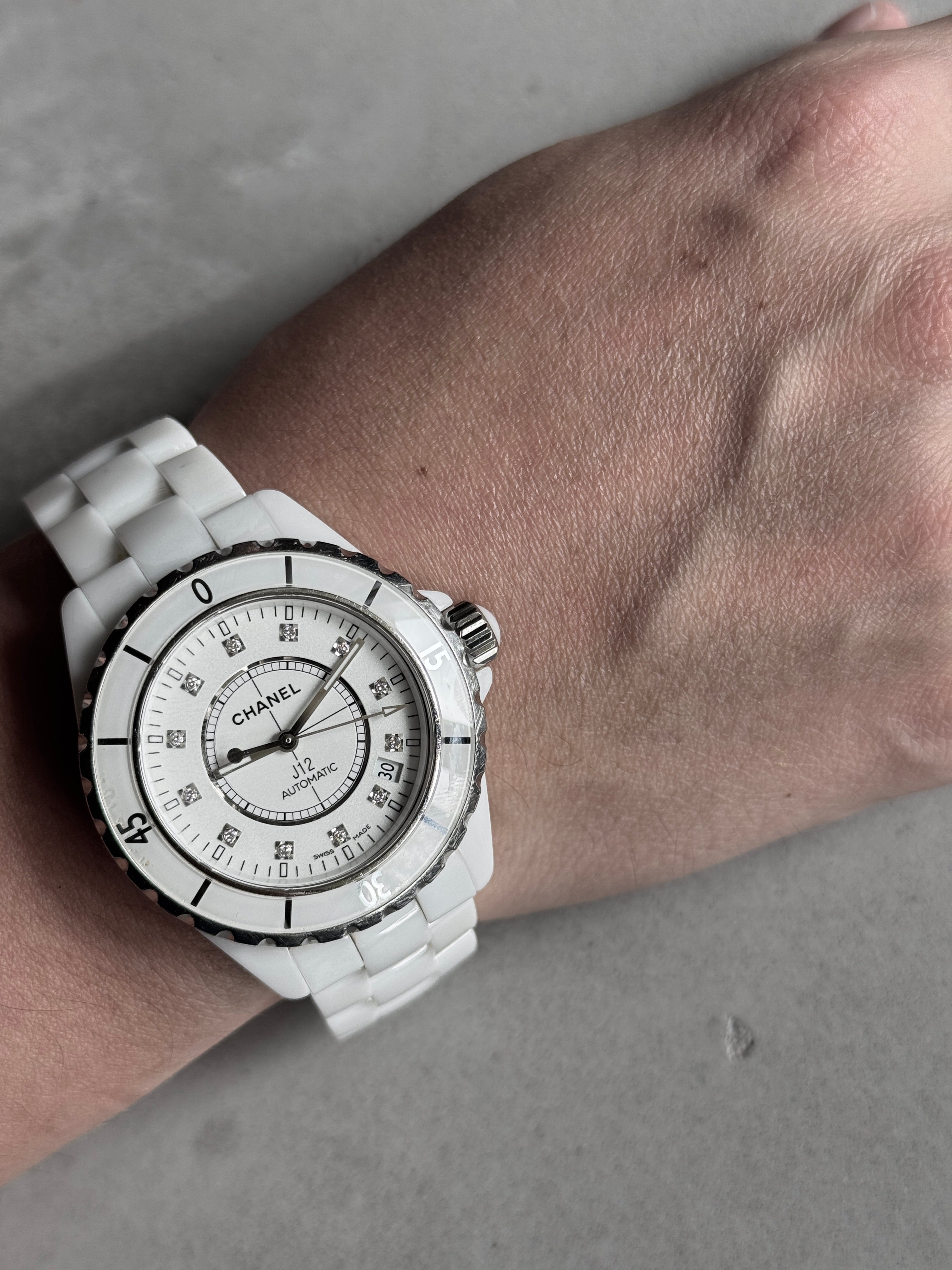 CHANEL シャネル J12 ウォッチ 腕時計 メンズ ダイヤ セラミック