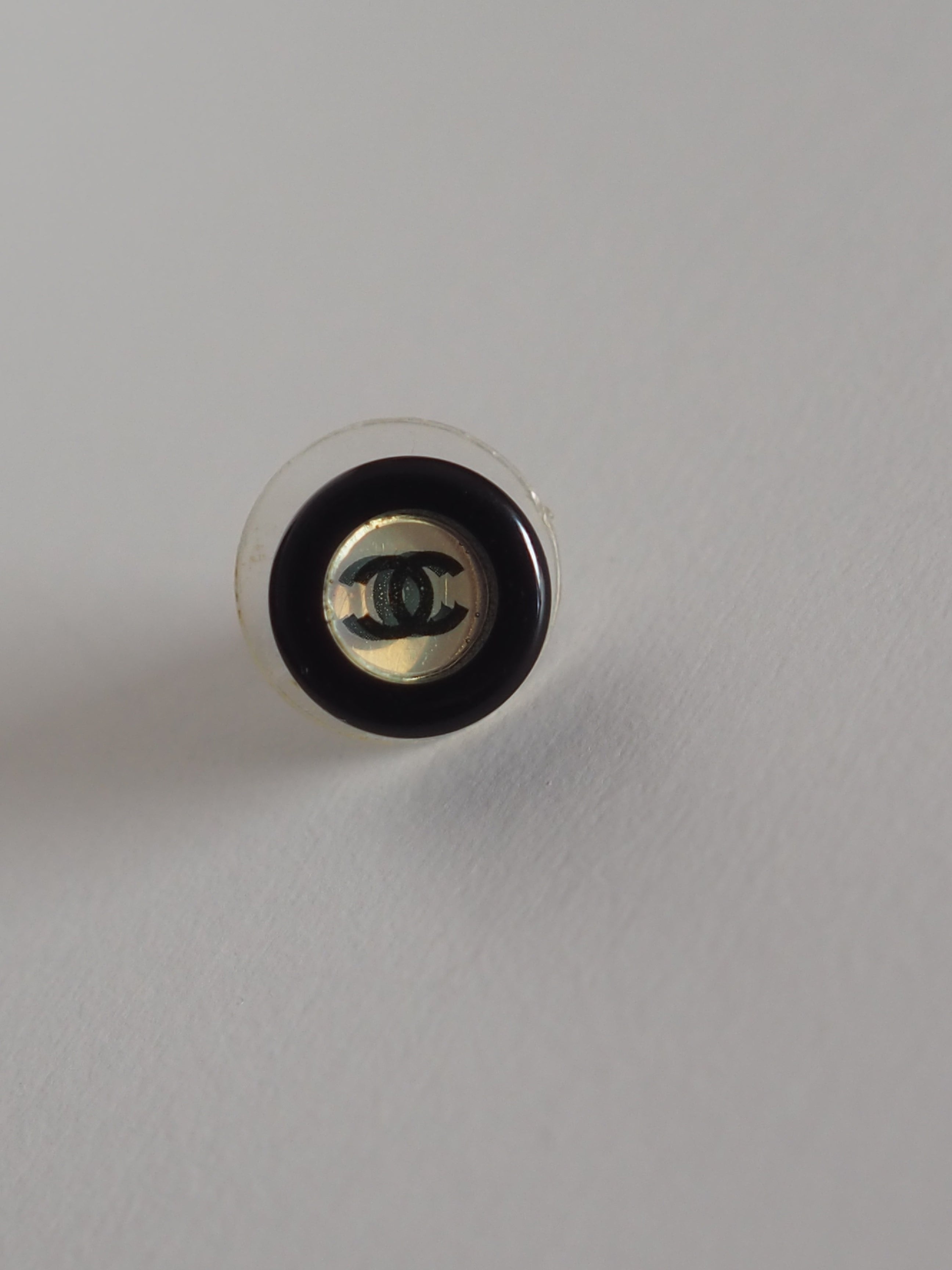 CHANEL シャネル ココ COCO クリア ミラー ピアス 01P ブラック