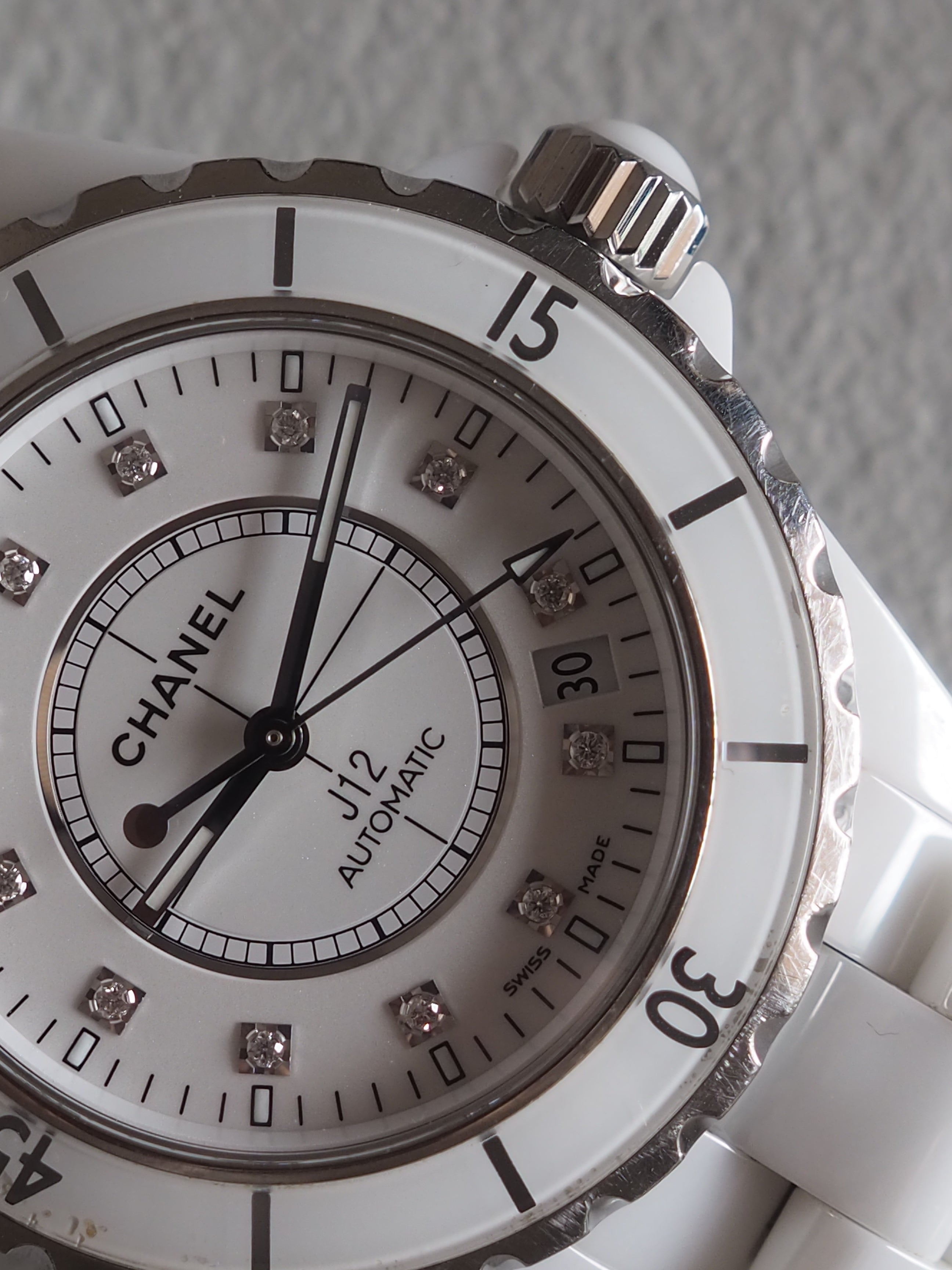 CHANEL シャネル J12 ウォッチ 腕時計 メンズ ダイヤ セラミック