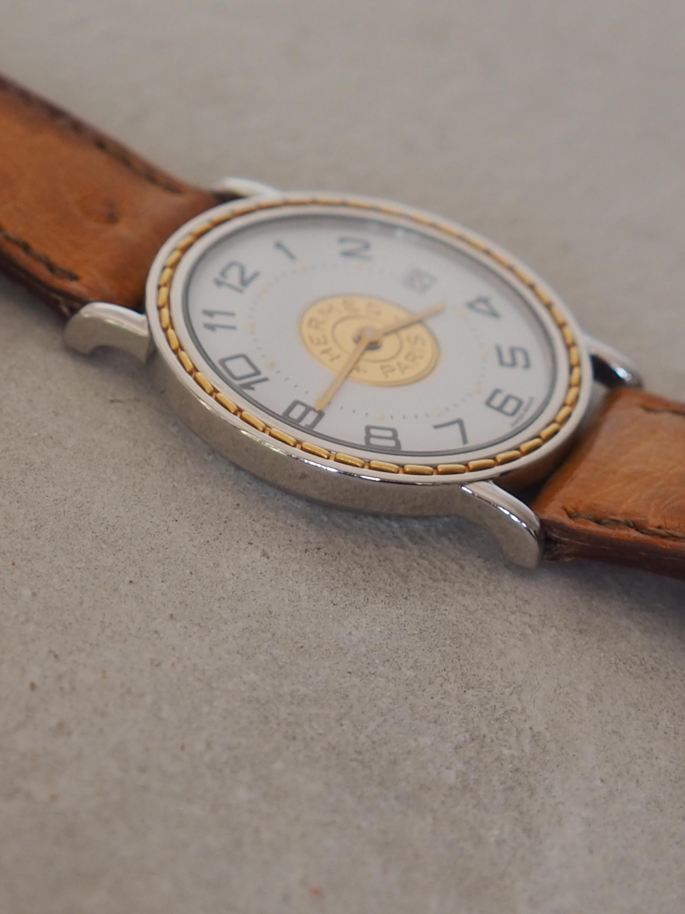 HERMES エルメス セリエ ウォッチ 腕時計 ユニセックス シルバー