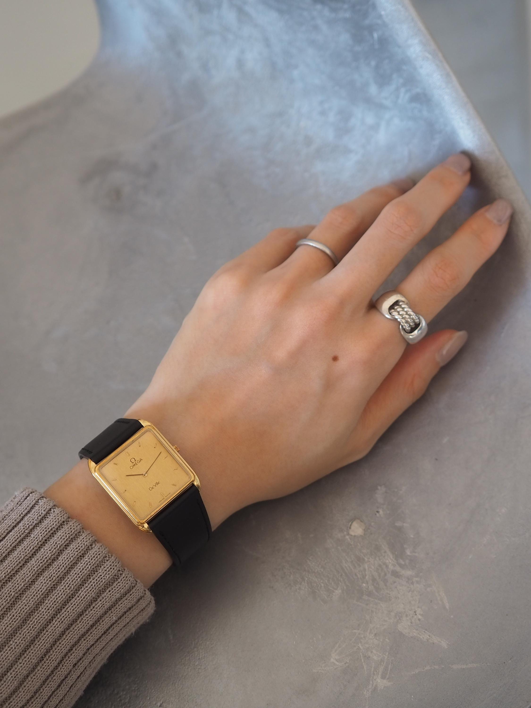 OMEGA オメガ DE VILLE デビル スクエア ウォッチ 腕時計 ゴールド