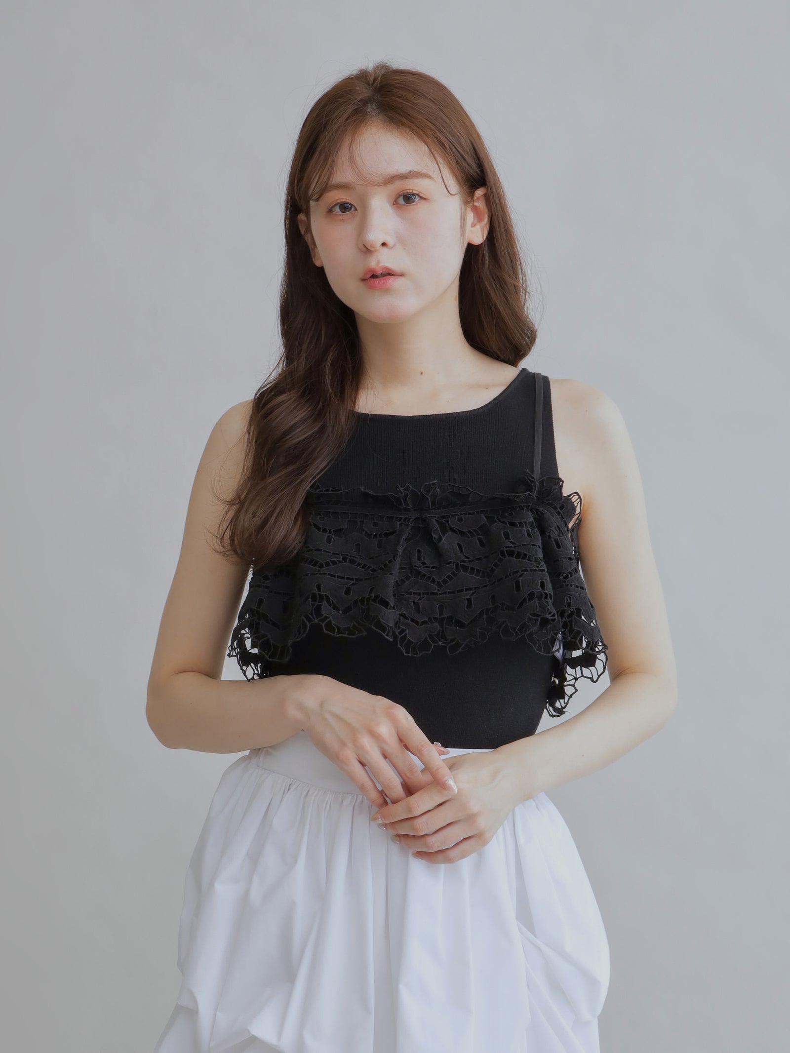 スカラップレースビスチェセット